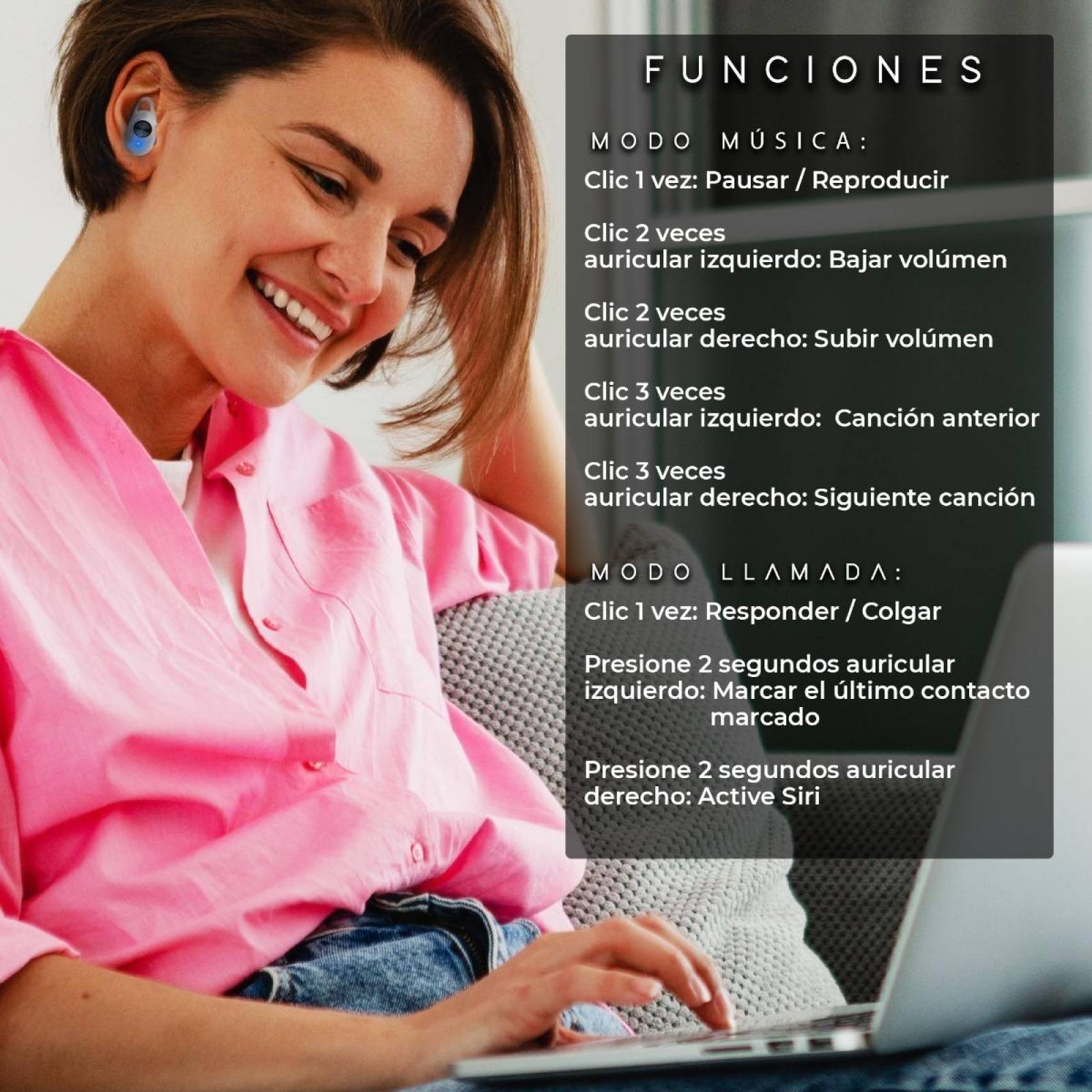 Audifonos Bluetooth Manos Libres Inalambrico Airdot Original Blanco