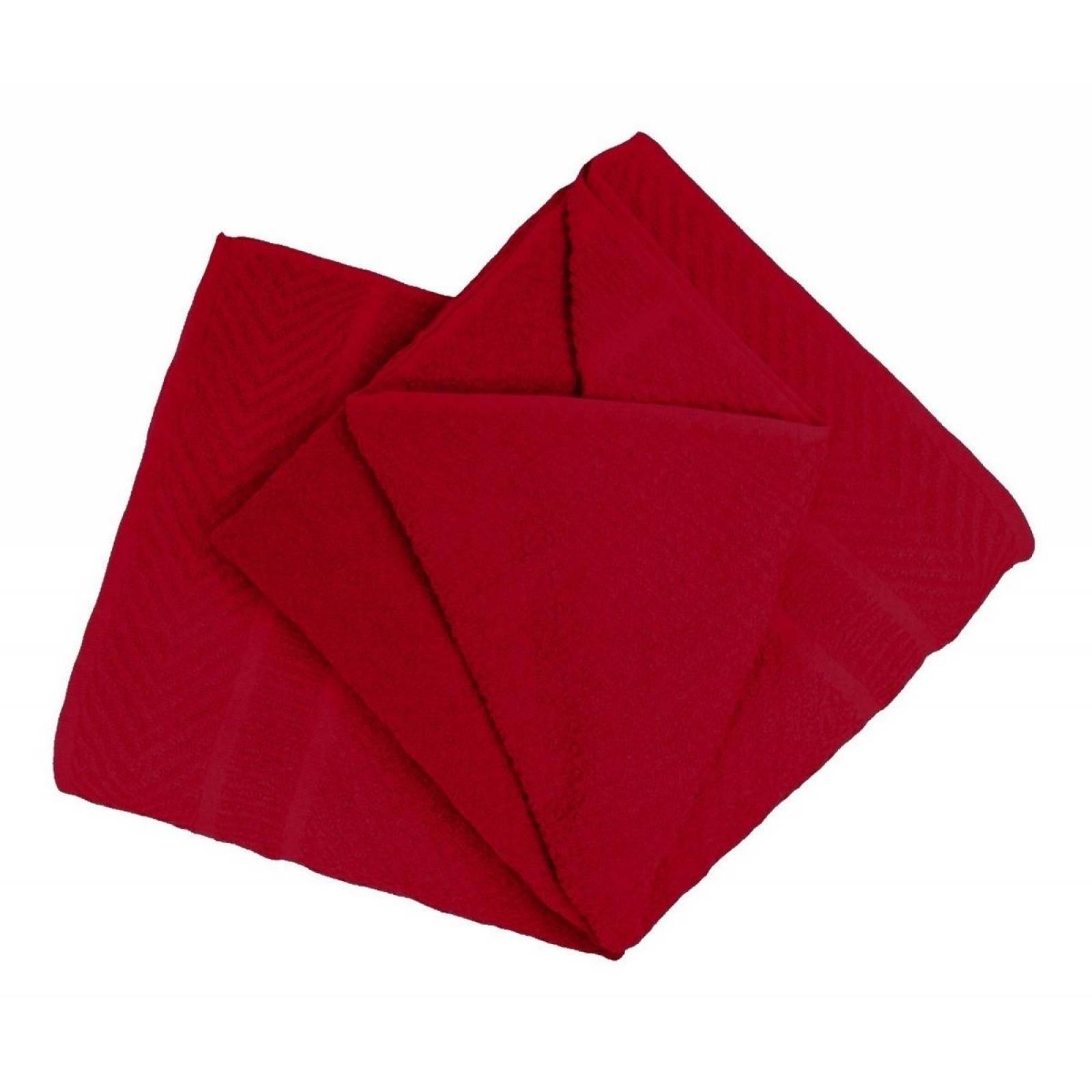 Set 2 Toallas Baño Completo 100% Algodón Grand Grano De Oro Rojo