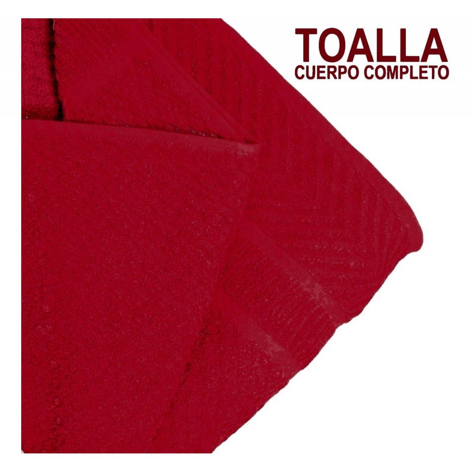 Set 2 Toallas Baño Completo 100% Algodón Grand Grano De Oro Rojo