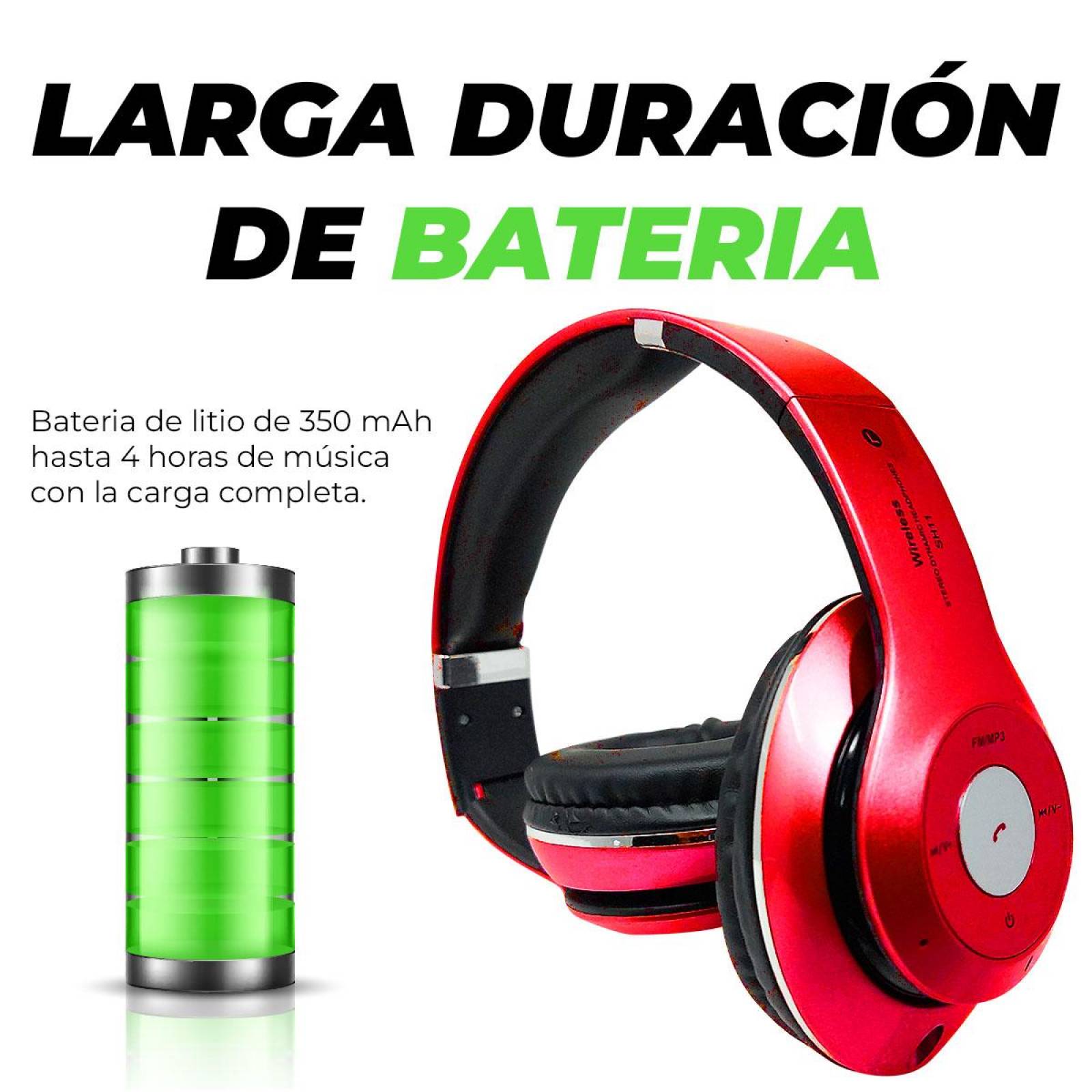 Audifonos Diadema Bluetooth Mp3 Fm Micro Sd Auxiliar Estándar