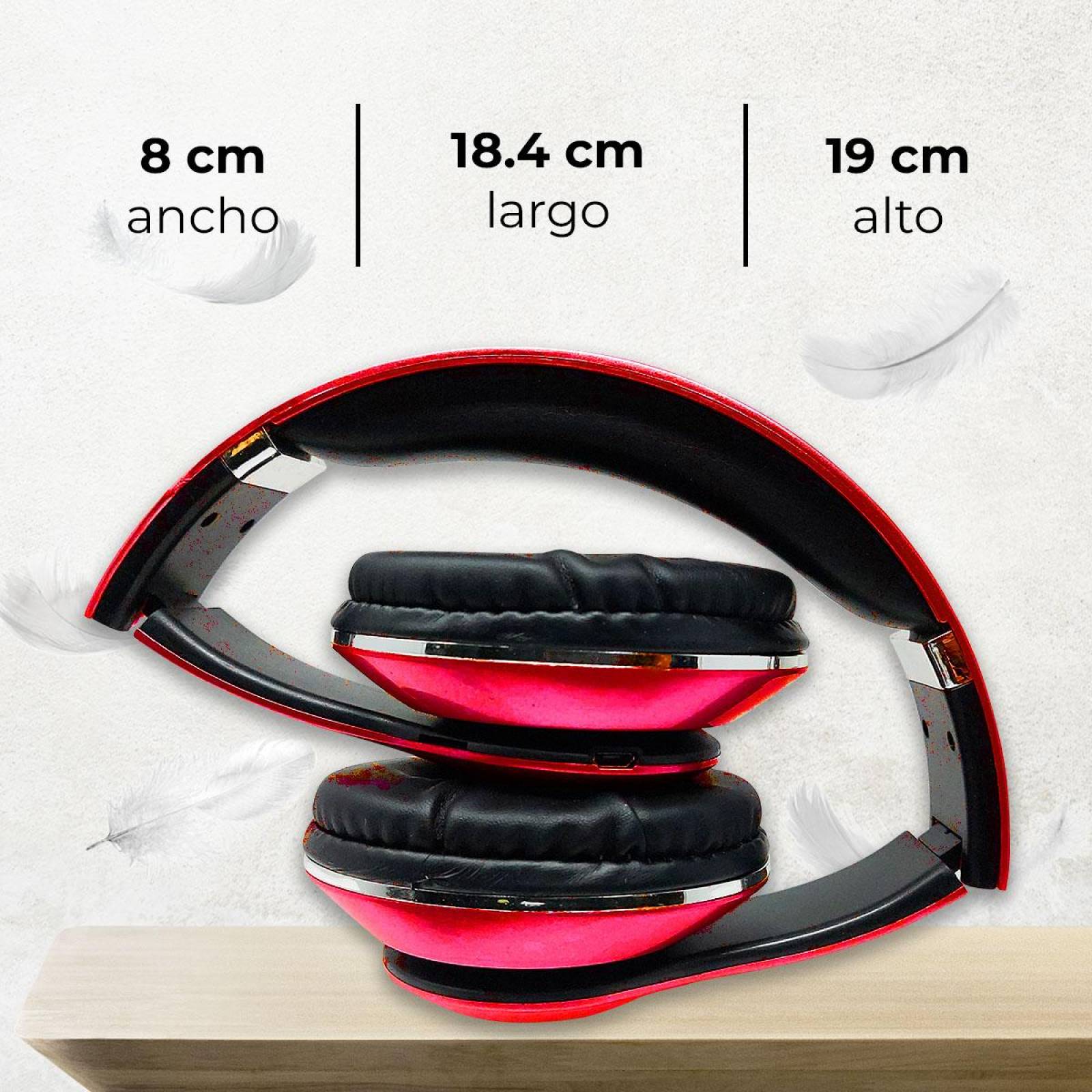 Audifonos Diadema Bluetooth Mp3 Fm Micro Sd Auxiliar Estándar