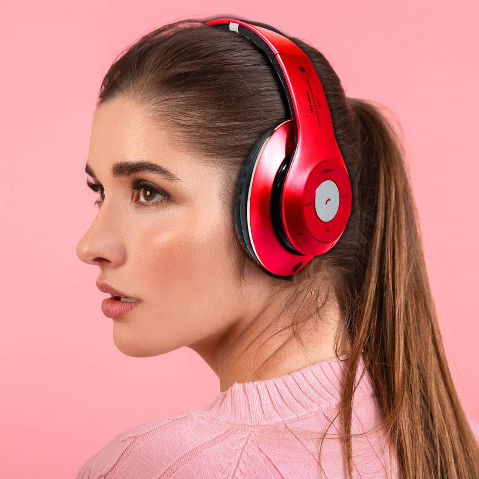 Audifonos Diadema Bluetooth Mp3 Fm Micro Sd Auxiliar Estándar