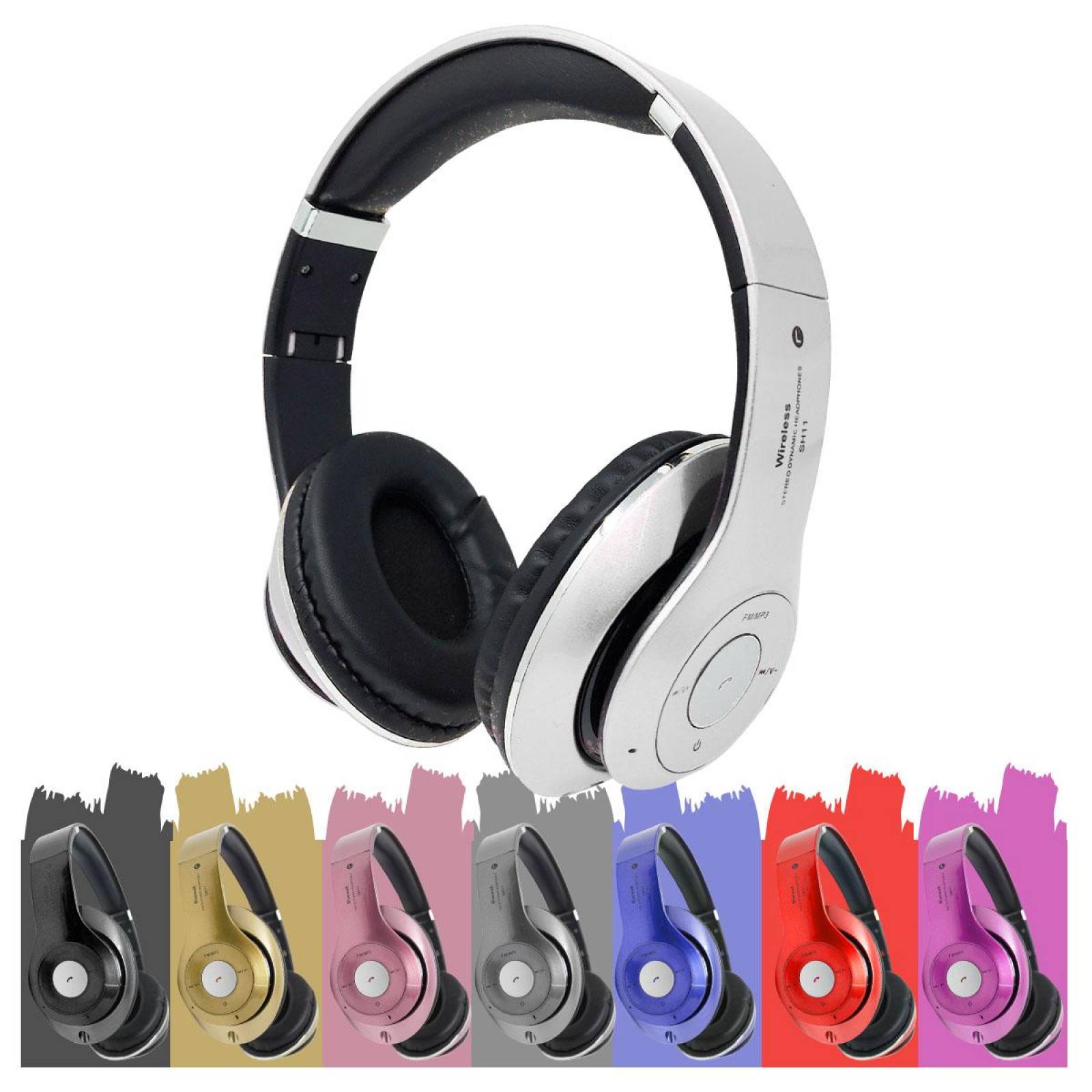 Audifonos Diadema Bluetooth Mp3 Fm Micro Sd Auxiliar Estándar