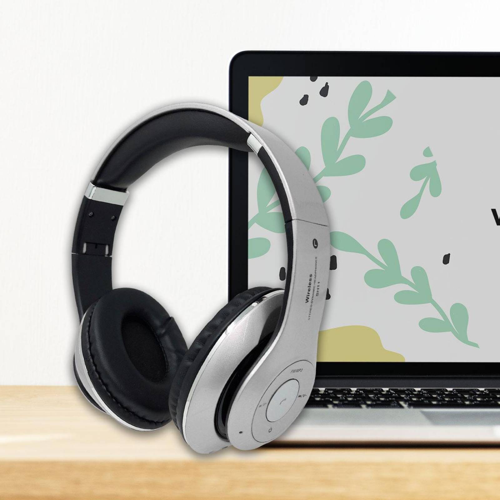 Audifonos Diadema Bluetooth Mp3 Fm Micro Sd Auxiliar Estándar