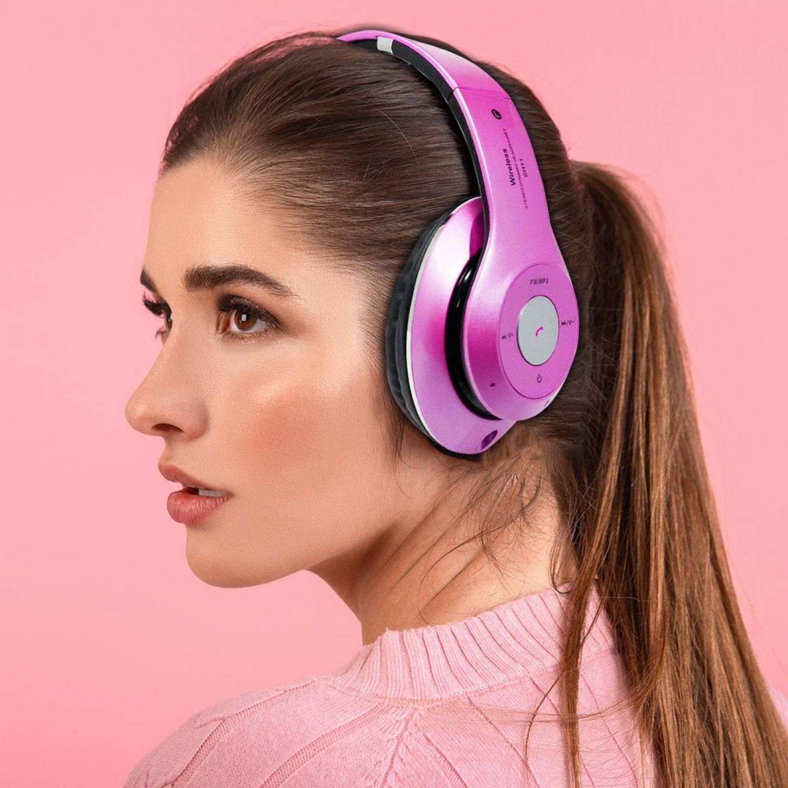 Audifonos Diadema Bluetooth Mp3 Fm Micro Sd Auxiliar Estándar