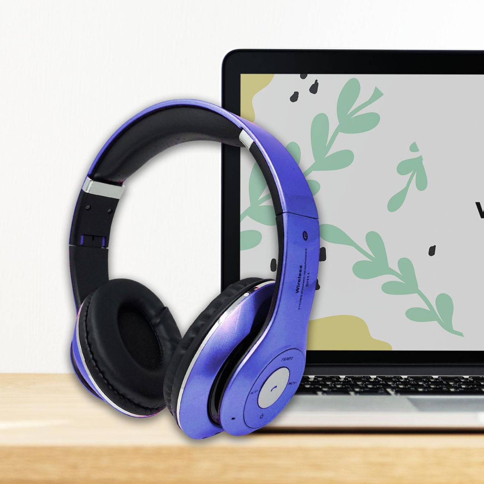 Audifonos Diadema Bluetooth Mp3 Fm Micro Sd Auxiliar Estándar