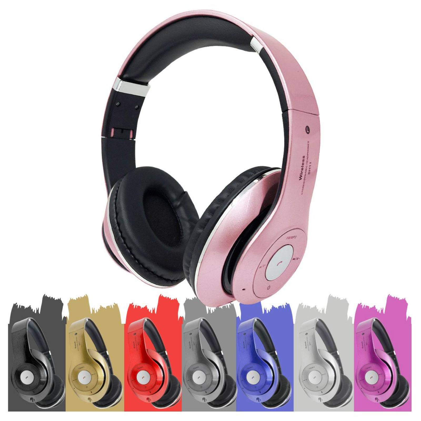 Audifonos Diadema Bluetooth Mp3 Fm Micro Sd Auxiliar Estándar