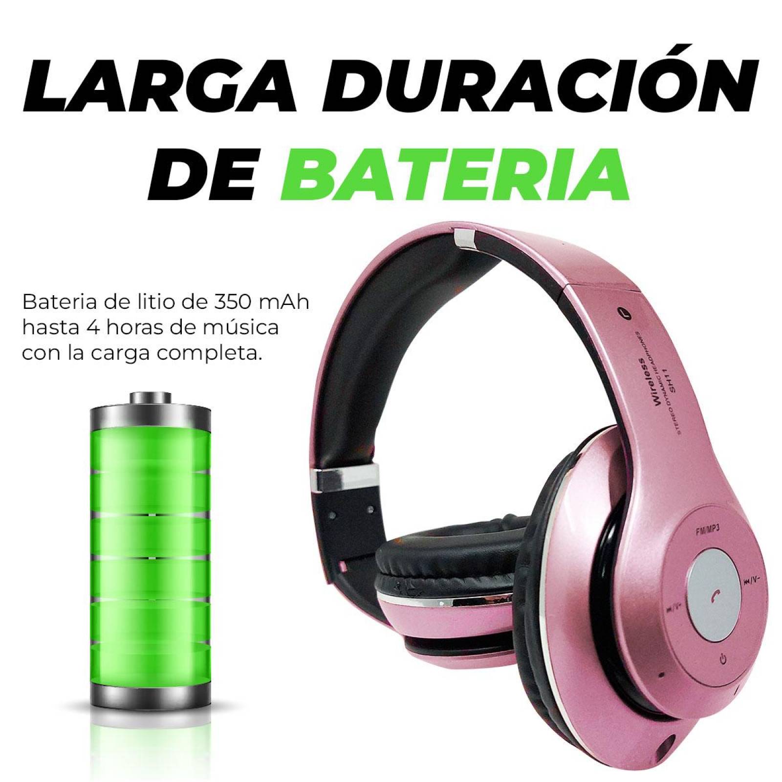 Audifonos Diadema Bluetooth Mp3 Fm Micro Sd Auxiliar Estándar