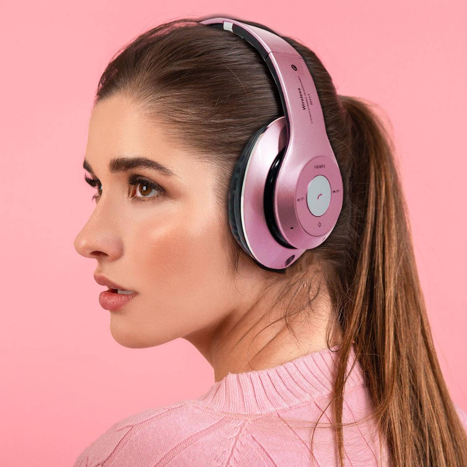 Audifonos Diadema Bluetooth Mp3 Fm Micro Sd Auxiliar Estándar