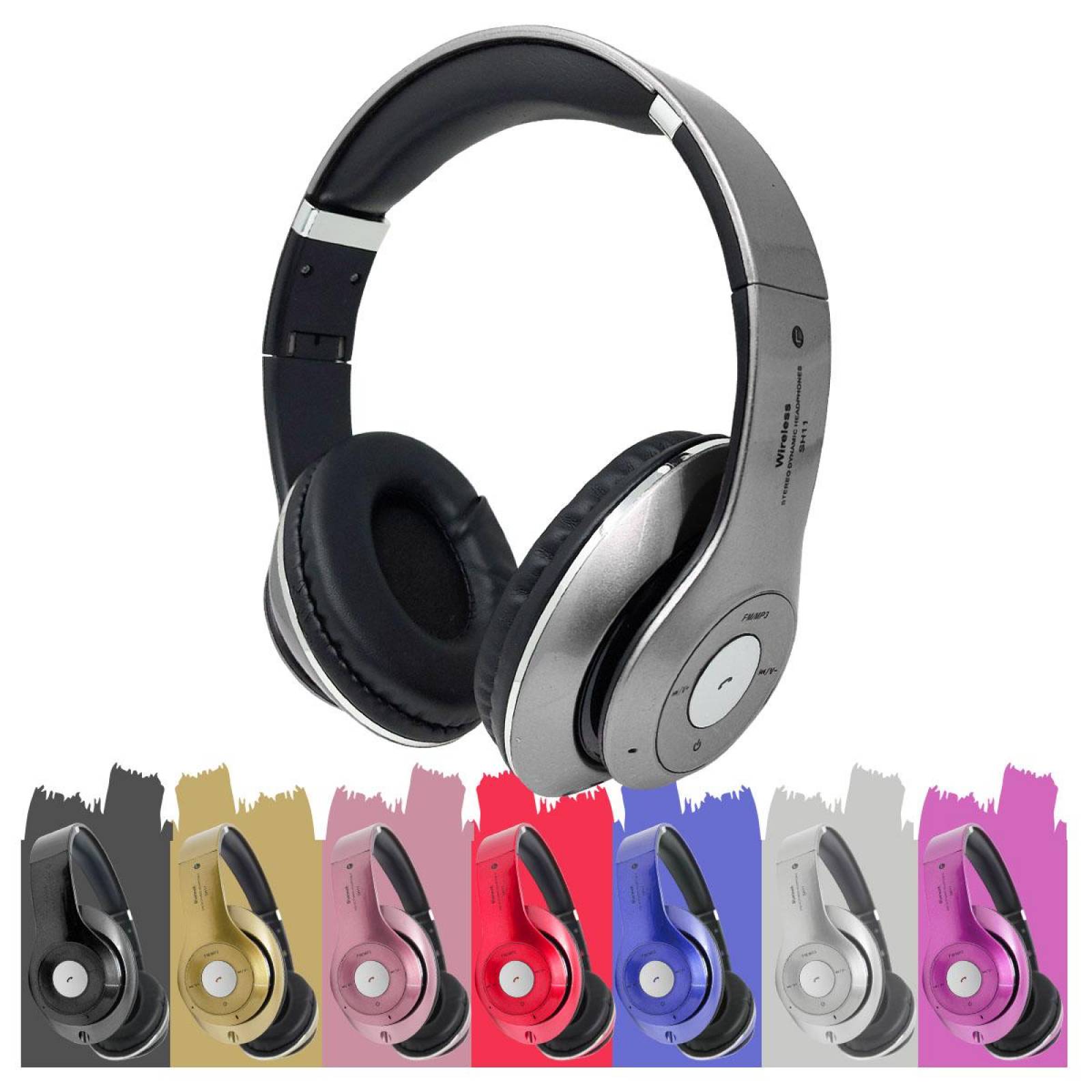 Audifonos Diadema Bluetooth Mp3 Fm Micro Sd Auxiliar Estándar