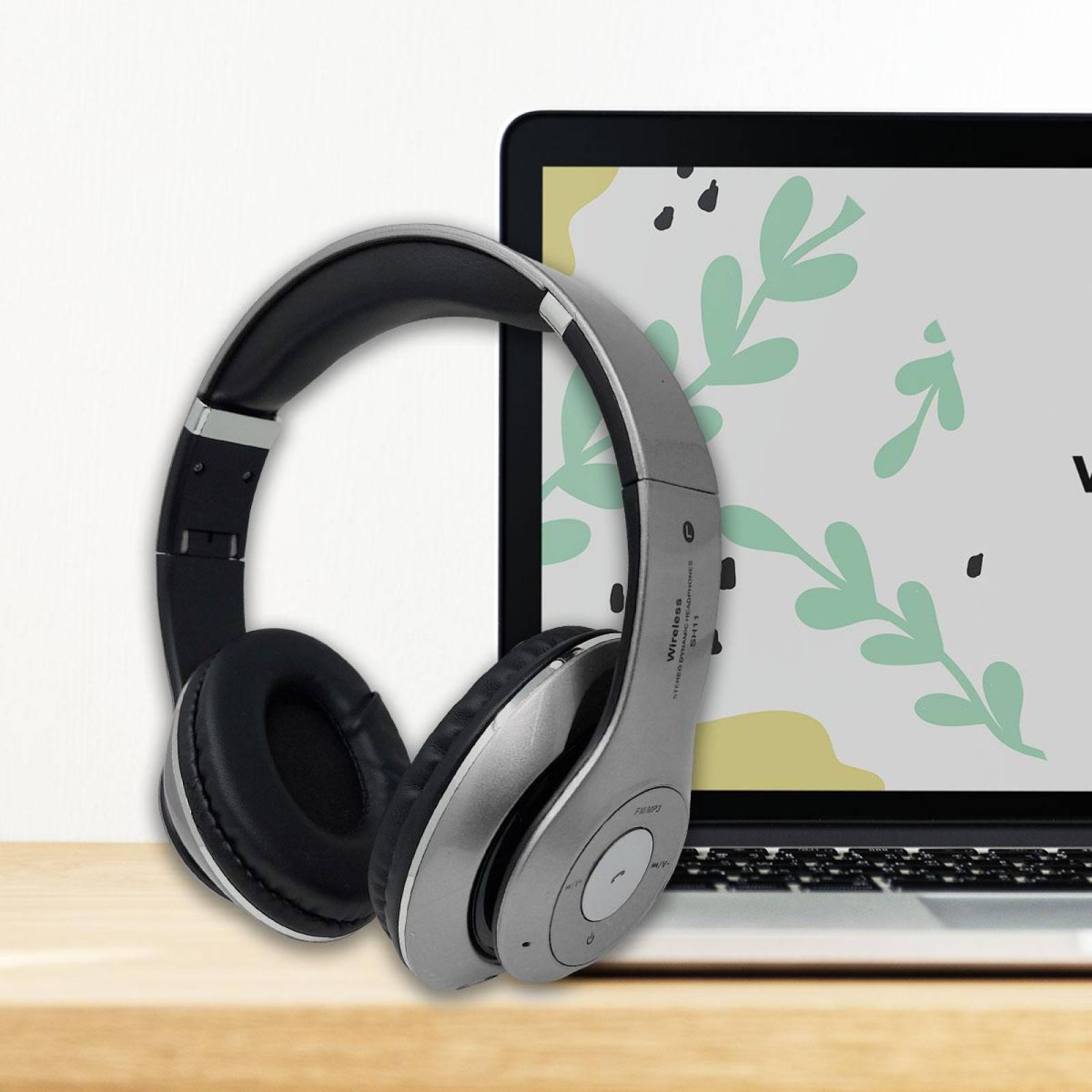 Audifonos Diadema Bluetooth Mp3 Fm Micro Sd Auxiliar Estándar
