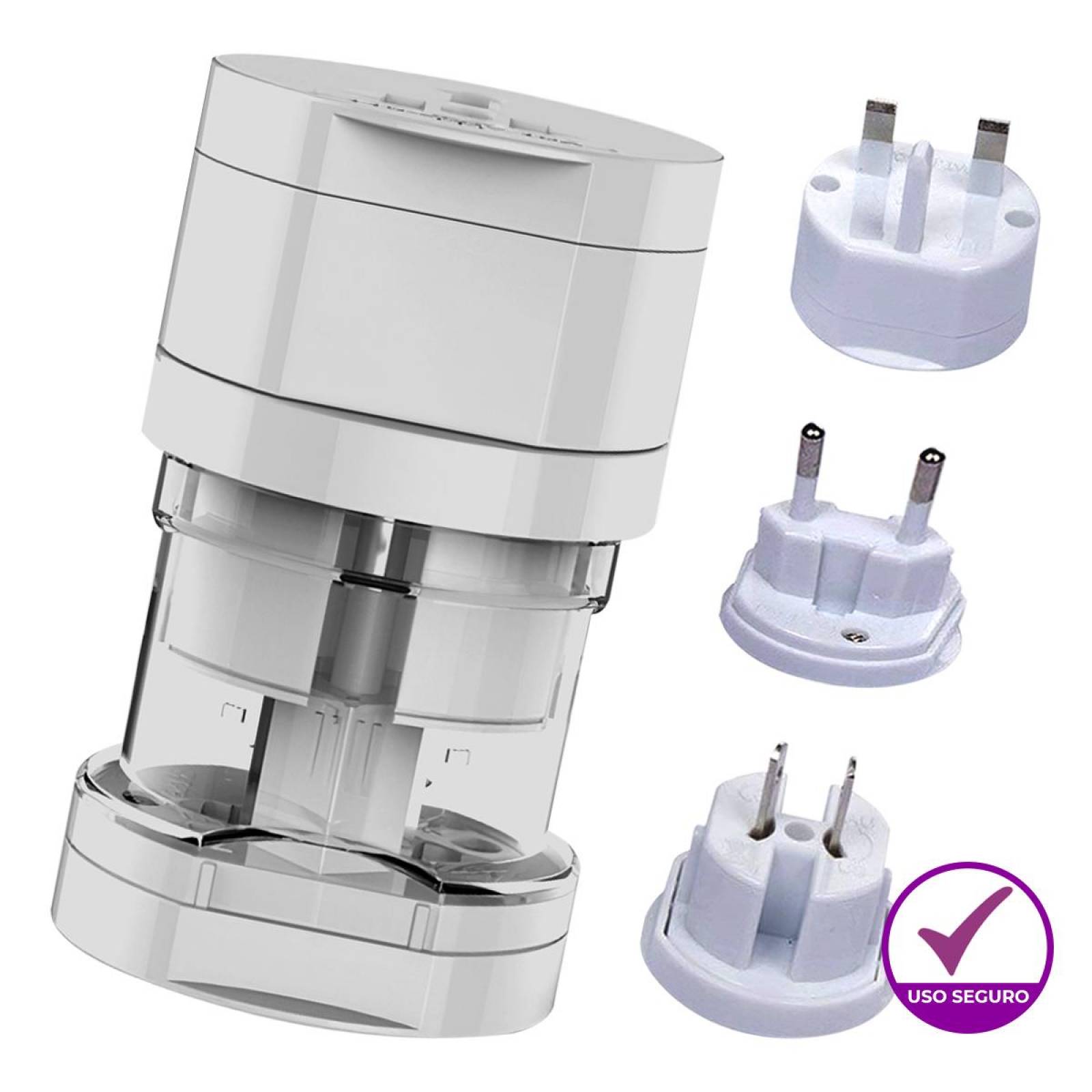 Adaptador Clavija Universal Europeo Americano Multi Contacto .
