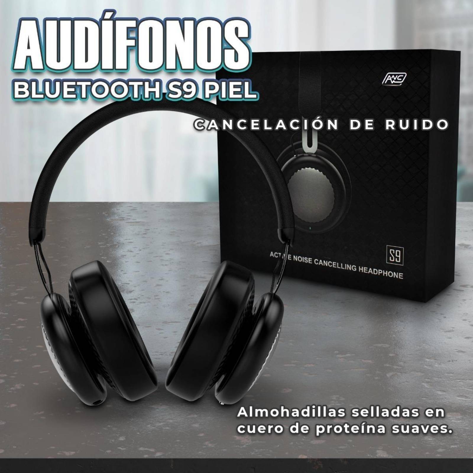 Audifonos De Diadema Bluetooth Cancelacion De Ruido Anc Piel .