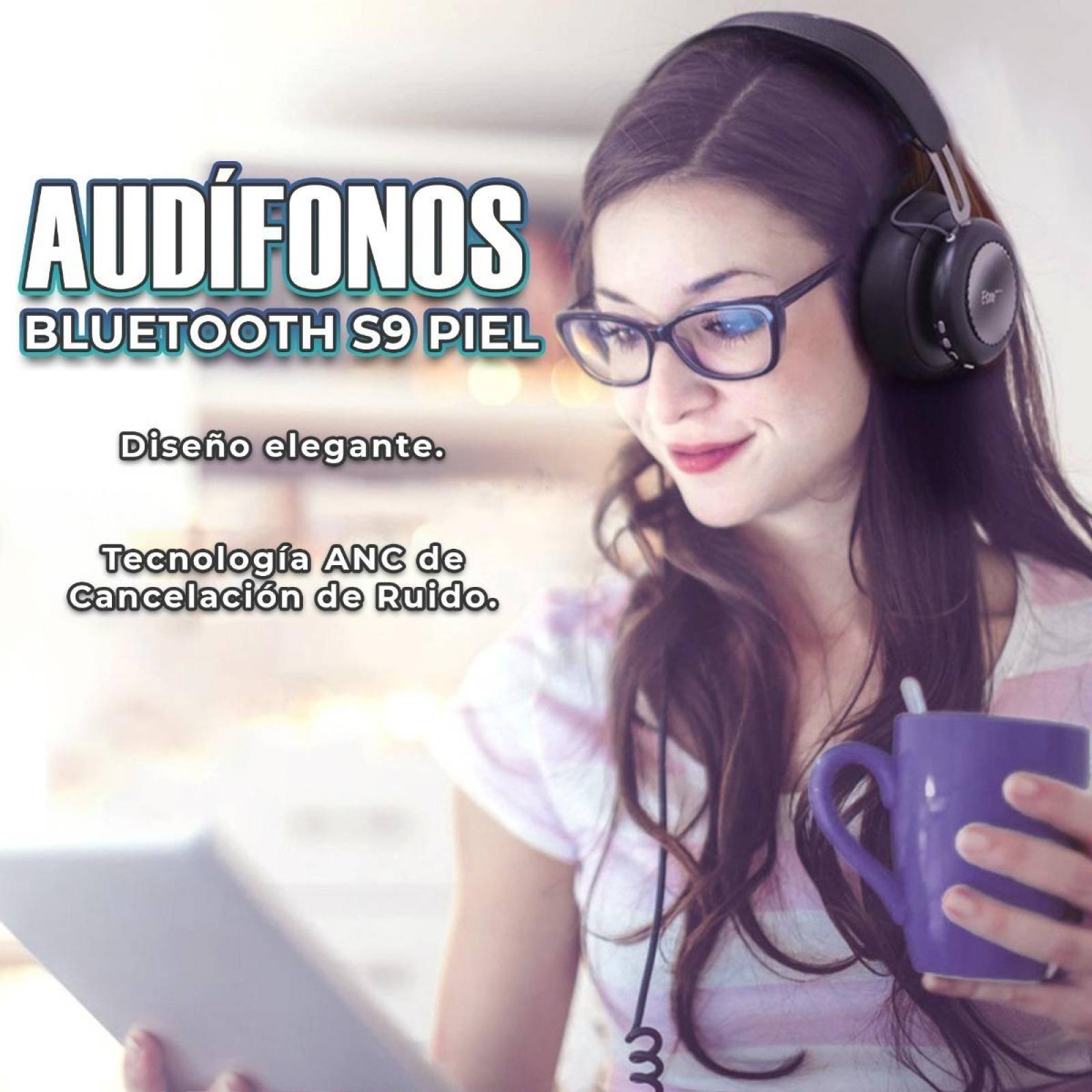 Audifonos De Diadema Bluetooth Cancelacion De Ruido Anc Piel .