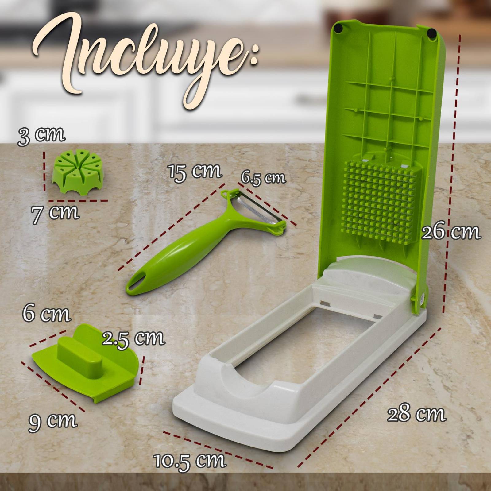 Cortador Rallador Rebanador De Verduras 7 En 1 Tipo Slicer 