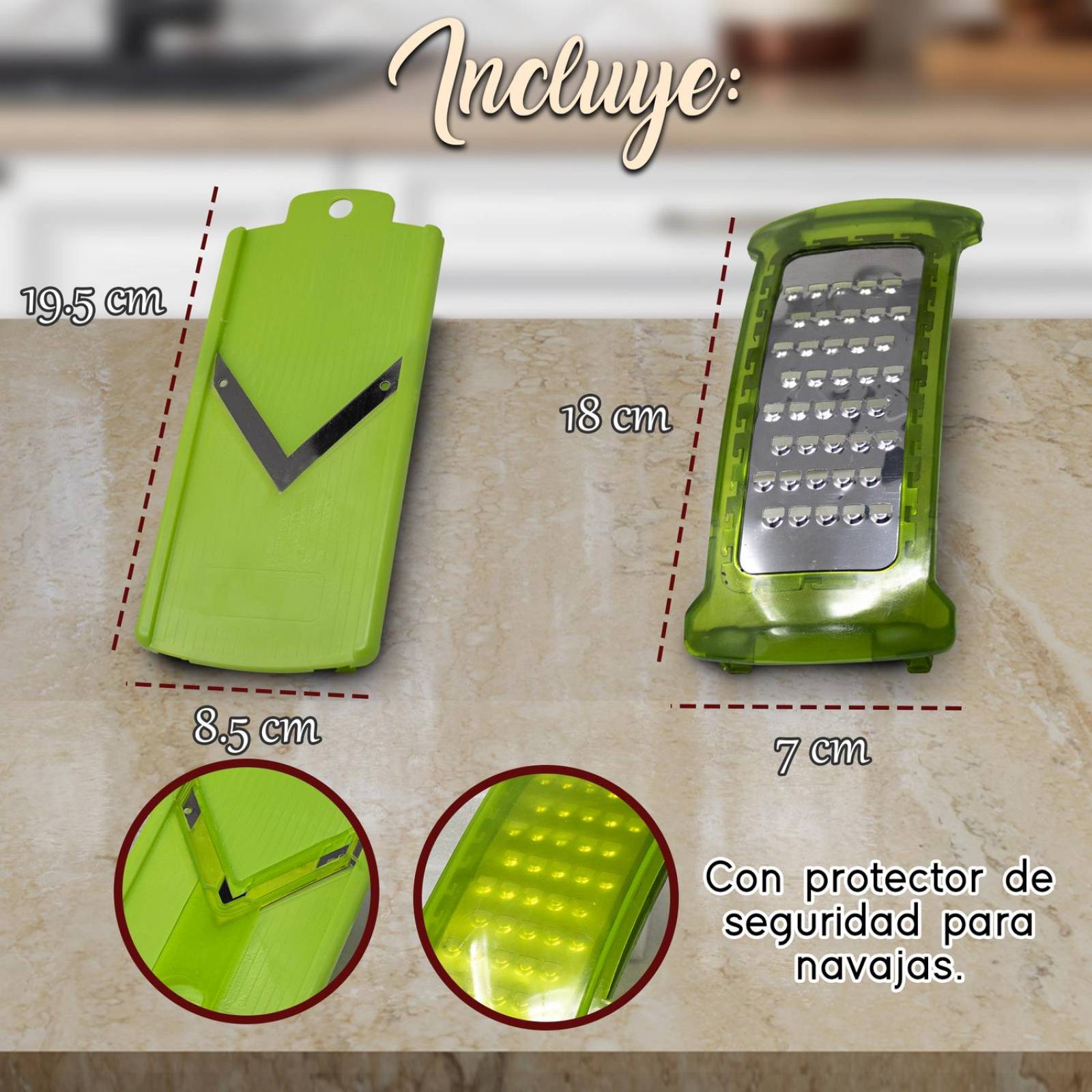 Cortador Rallador Rebanador De Verduras 7 En 1 Tipo Slicer 