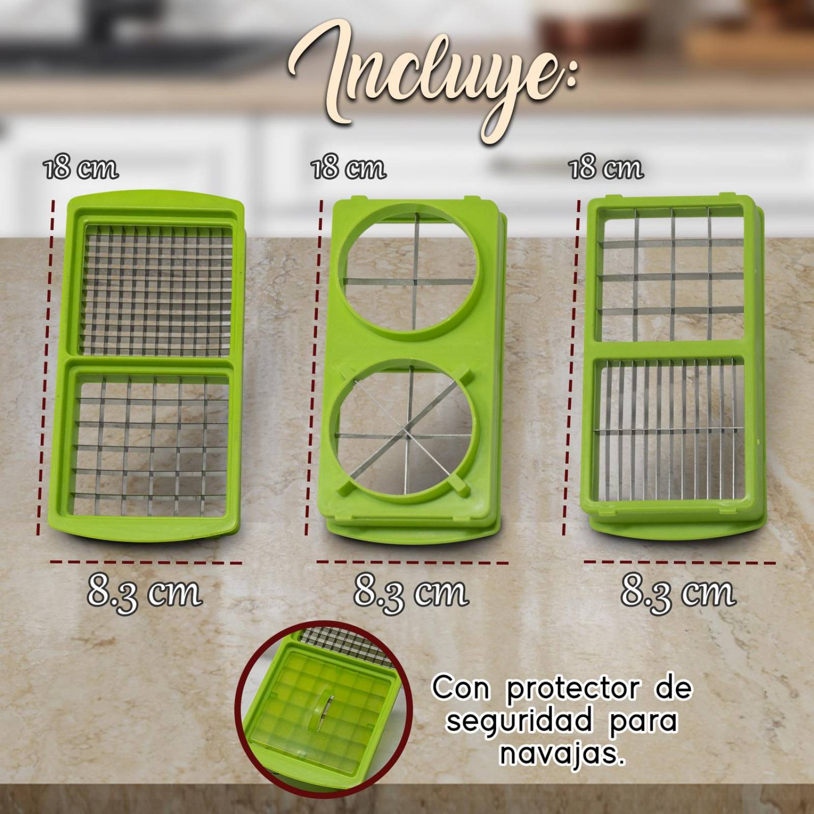 Cortador Rallador Rebanador De Verduras 7 En 1 Tipo Slicer 