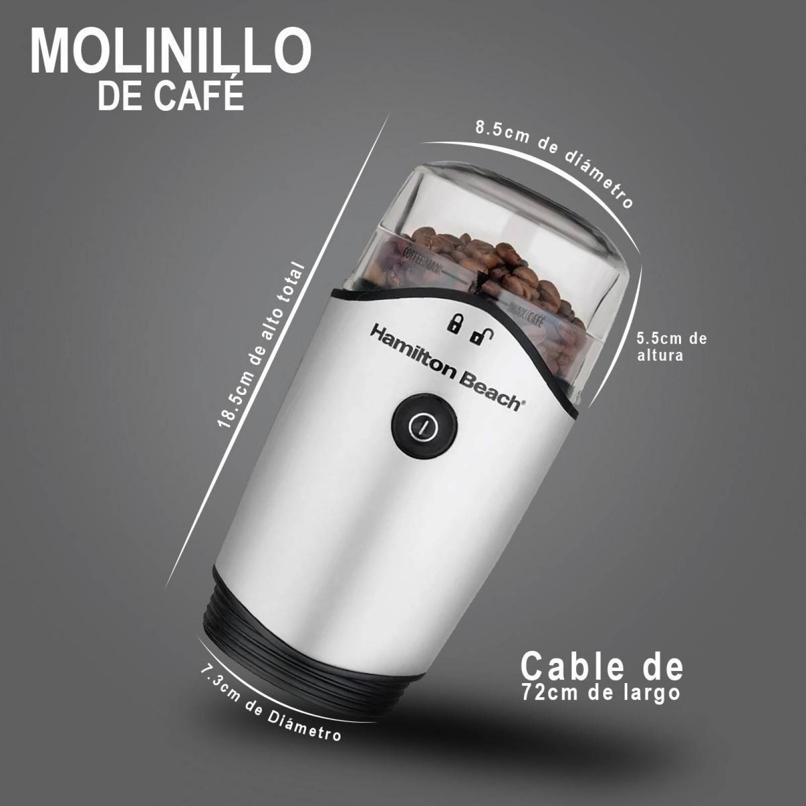 Molino De Cafe Y Especias Hamilton Beach 12 Tazas 80350r 