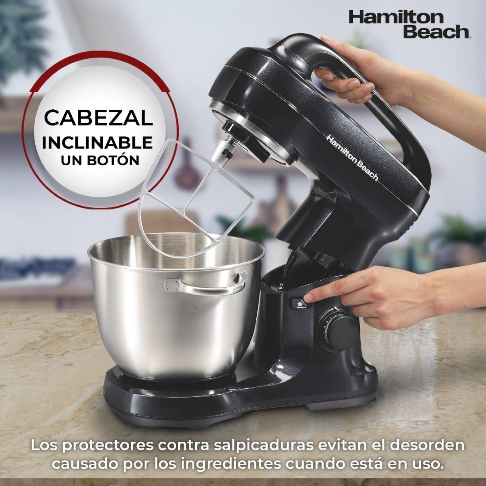 Batidora Hamilton Beach De Pedestal 63394 7 Velocidades Negro