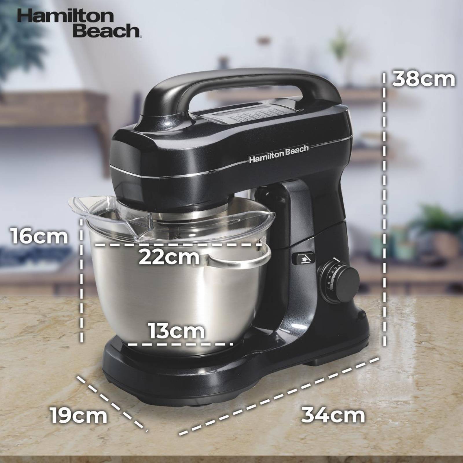 Batidora Hamilton Beach De Pedestal 63394 7 Velocidades Negro