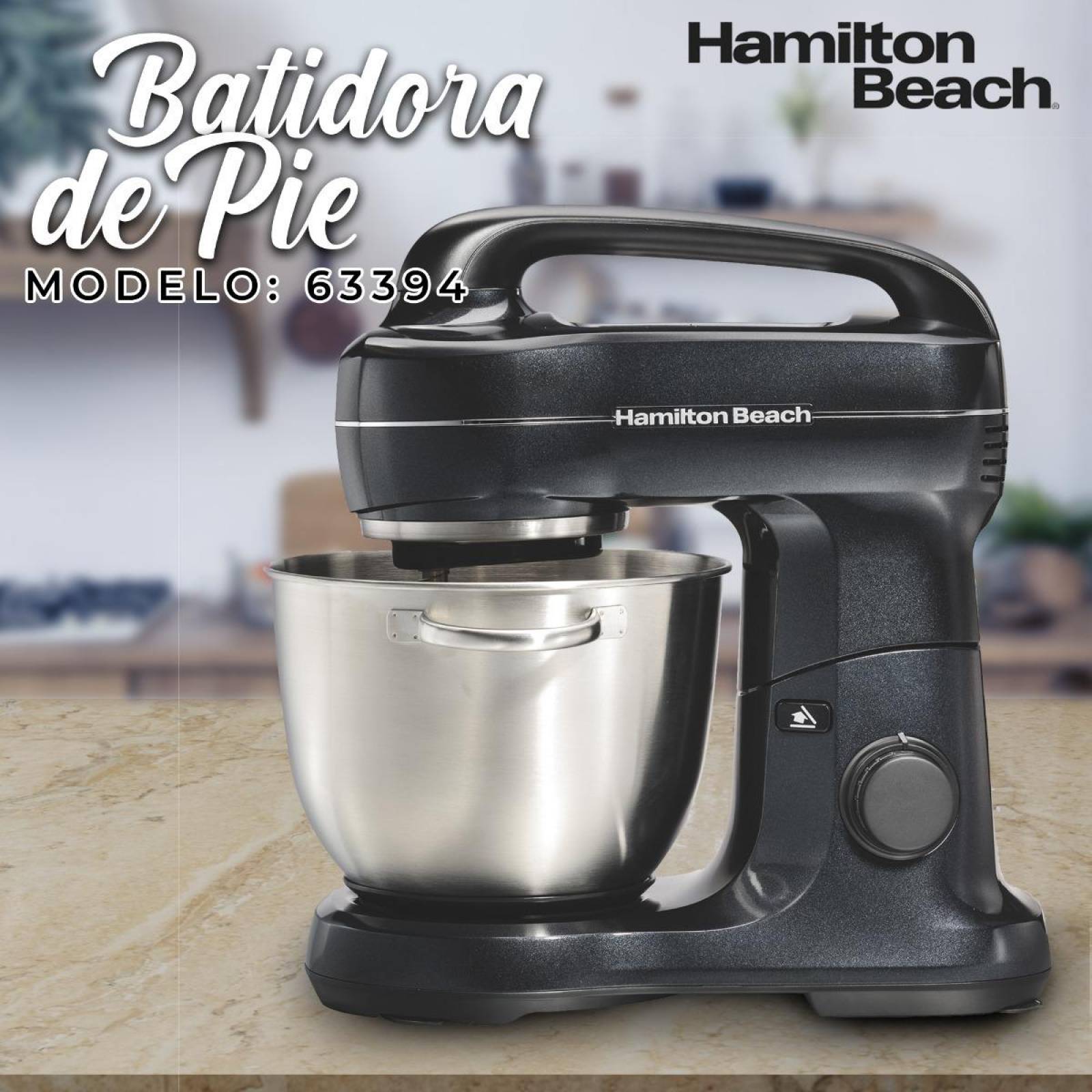 Batidora Hamilton Beach De Pedestal 63394 7 Velocidades Negro
