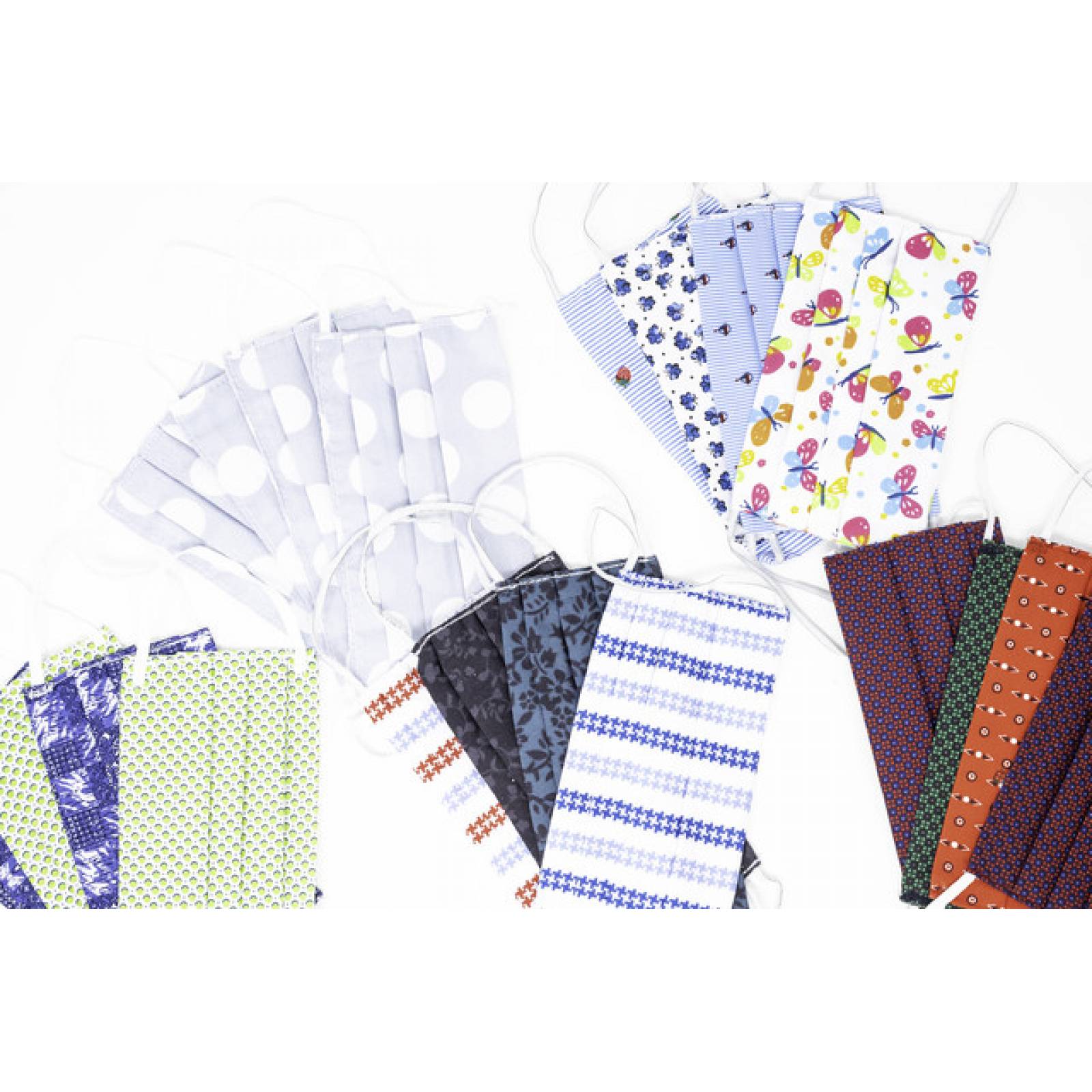 Cubrebocas de Tela estampada, lavable y reutilizable 1 - Paquete de 20 