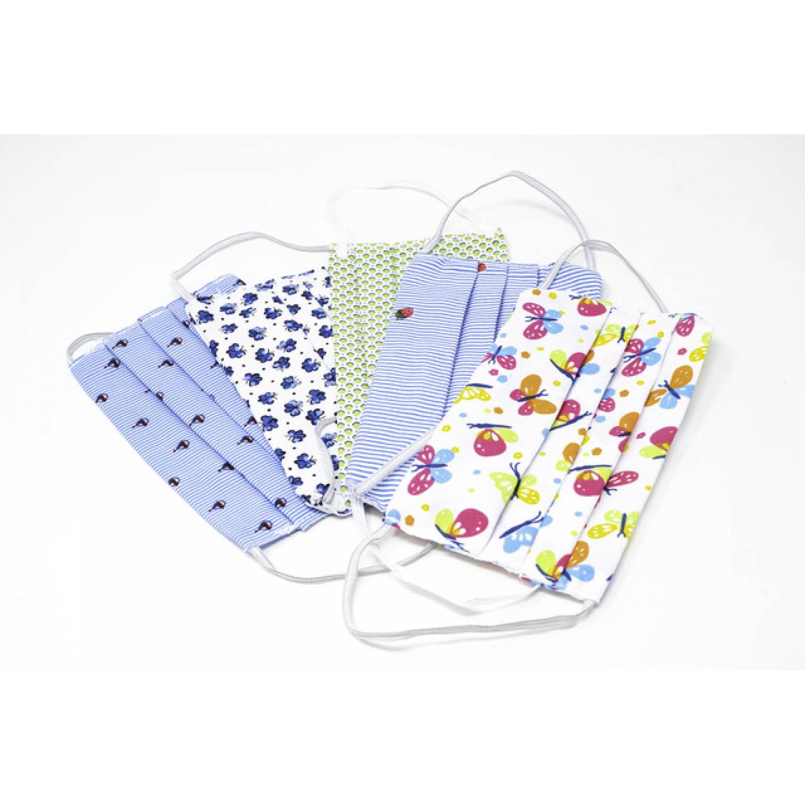 Cubrebocas de Tela estampada, lavable y reutilizable 1 - Paquete de 20 