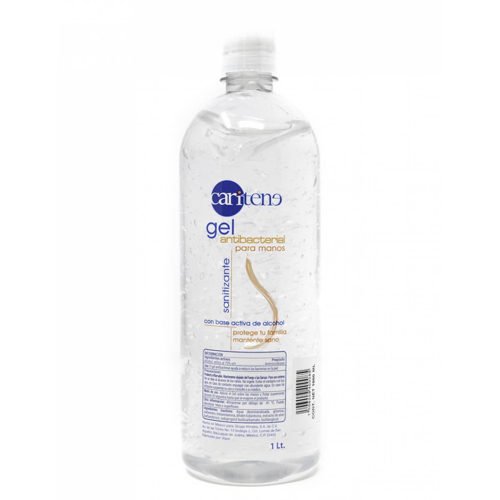 Gel Alcohol Antibacterial Para Manos Caritene 1 Litro