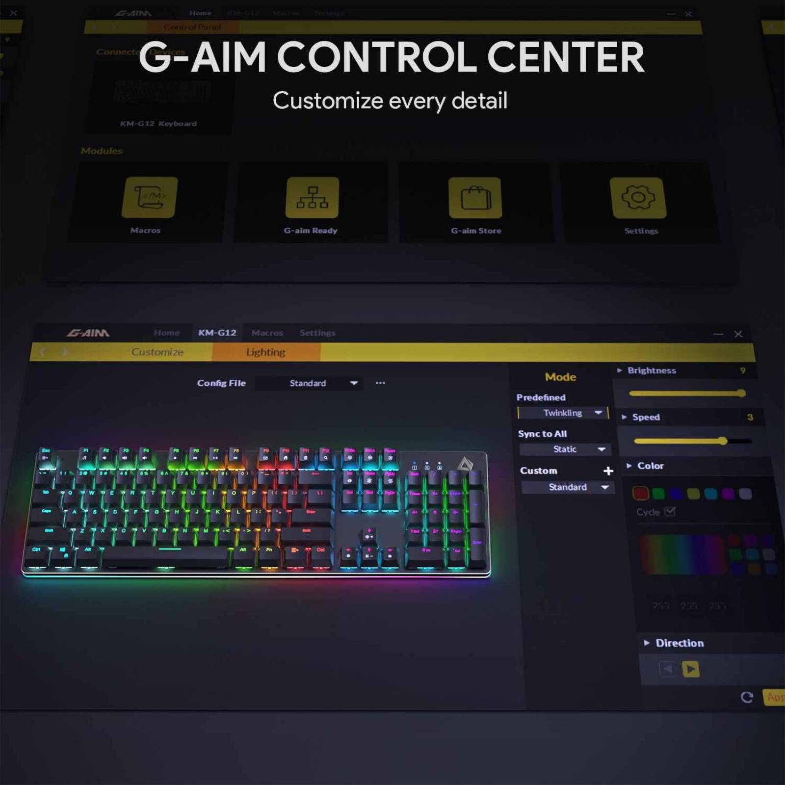 Aukey Teclaro Gamer KM G12 RGB Iluminado programable