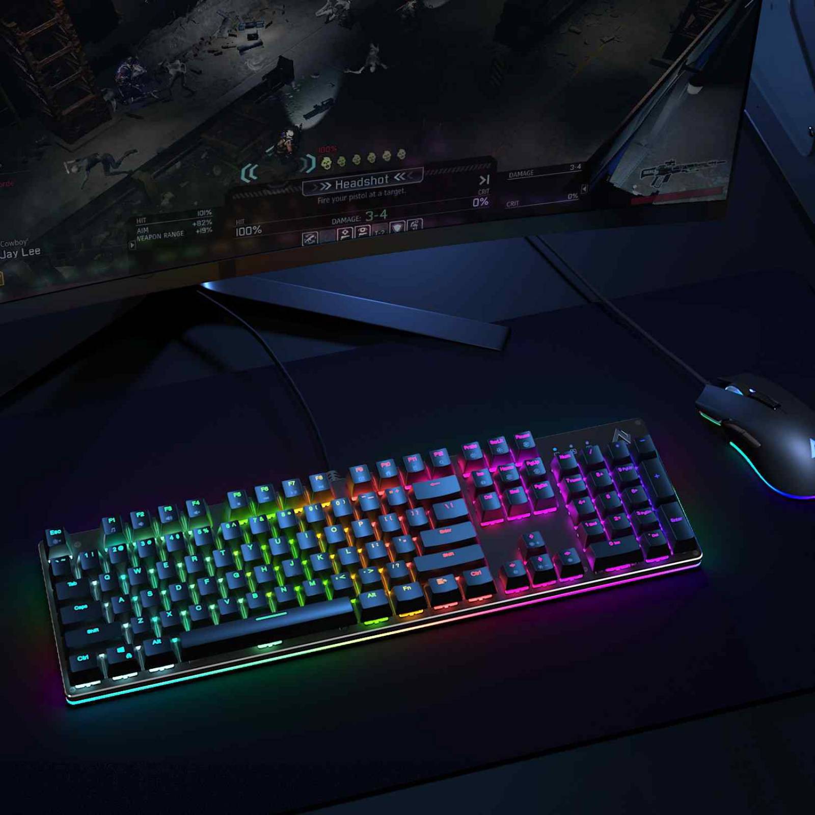 Aukey Teclaro Gamer KM G12 RGB Iluminado programable