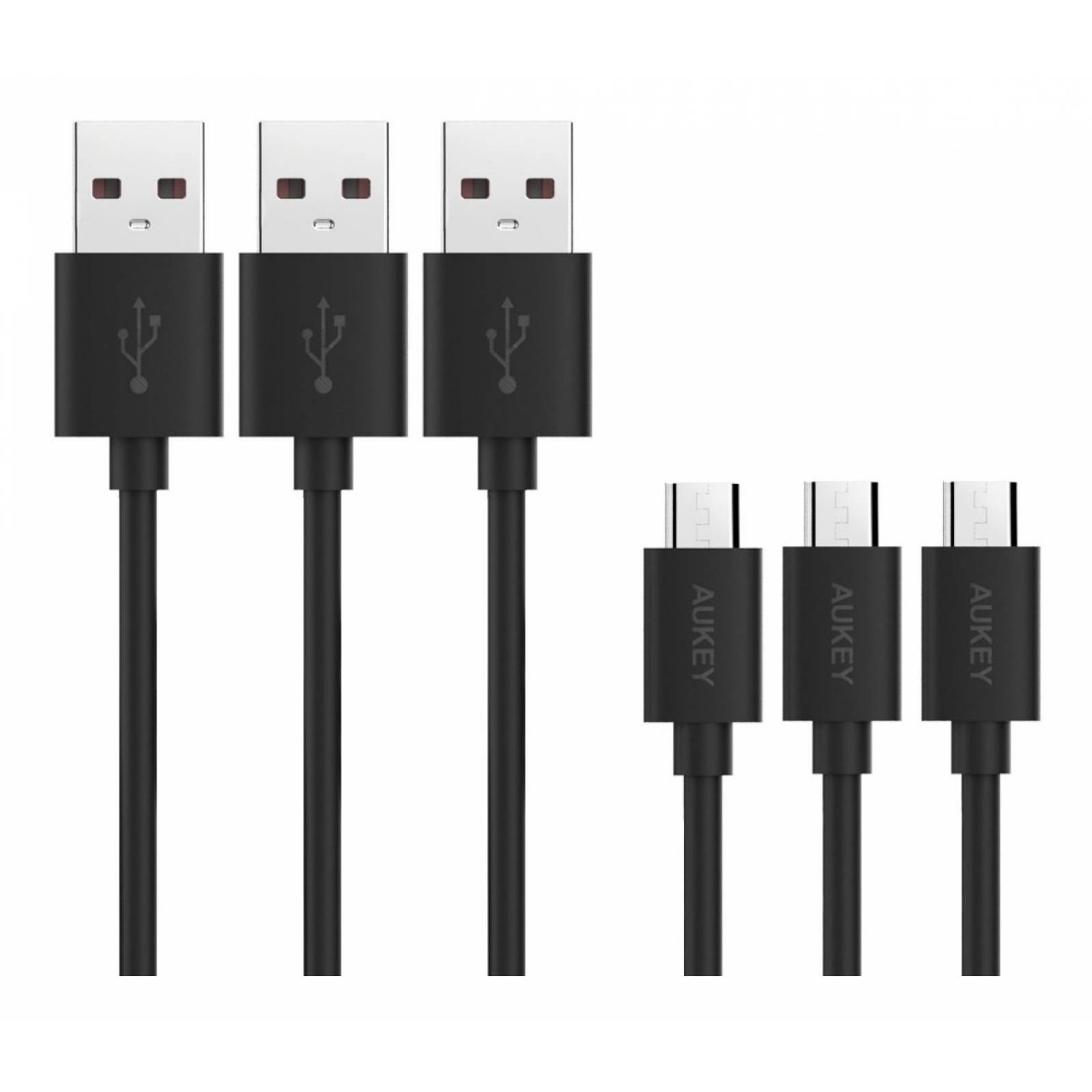 Cable Aukey Paquete de 3 USB A a Micro USB 12M CB D10