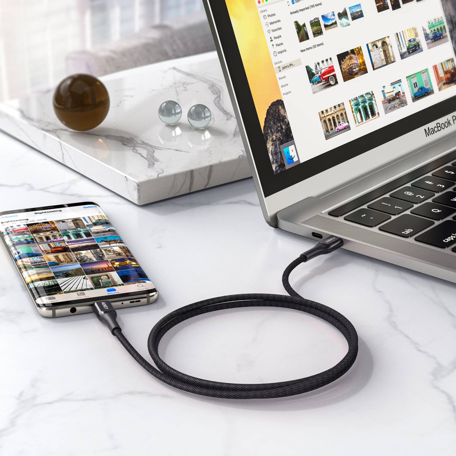 Cable Aukey Impulse Titan Kevlar USB C a USB C 12M CB AKC3