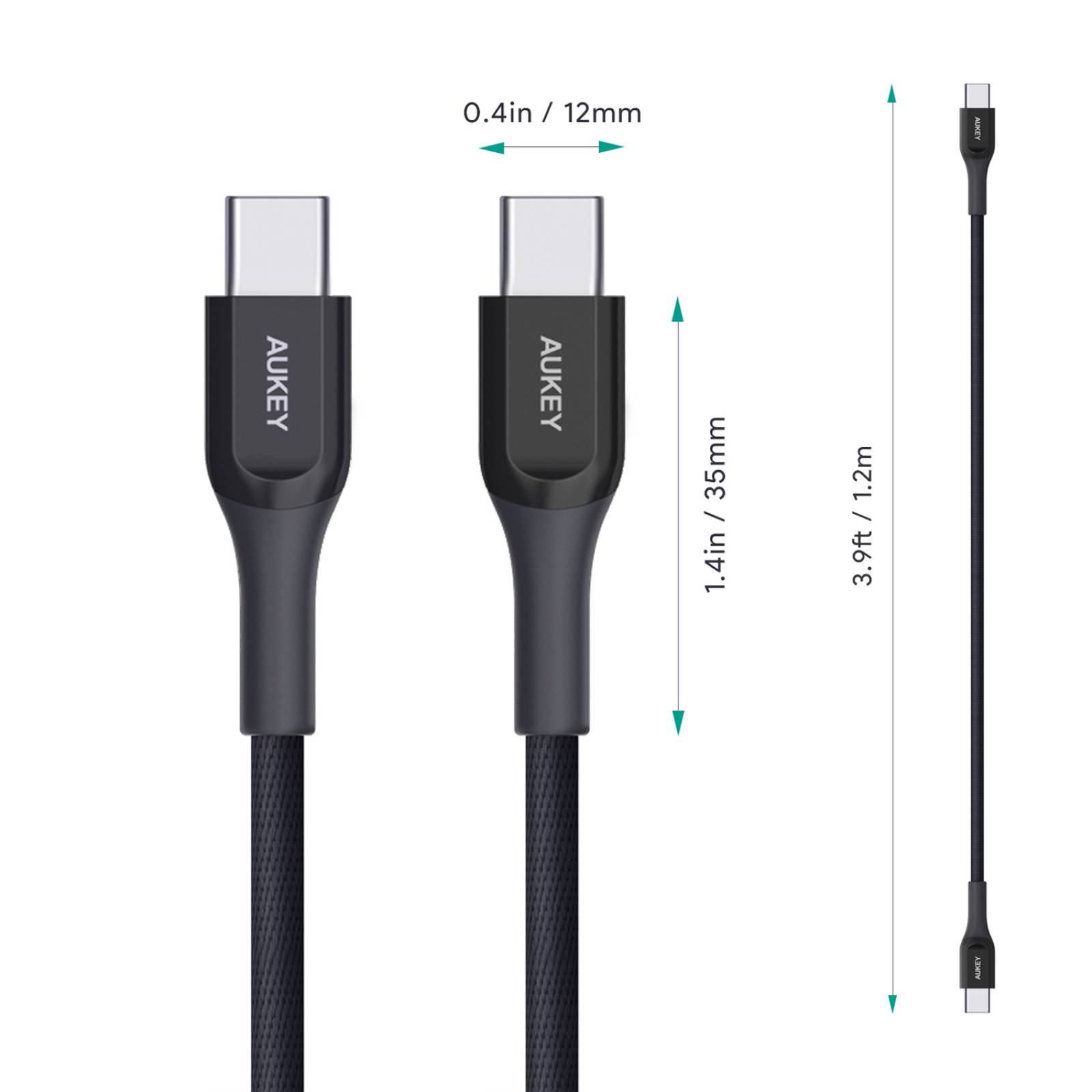 Cable Aukey Impulse Titan Kevlar USB C a USB C 12M CB AKC3