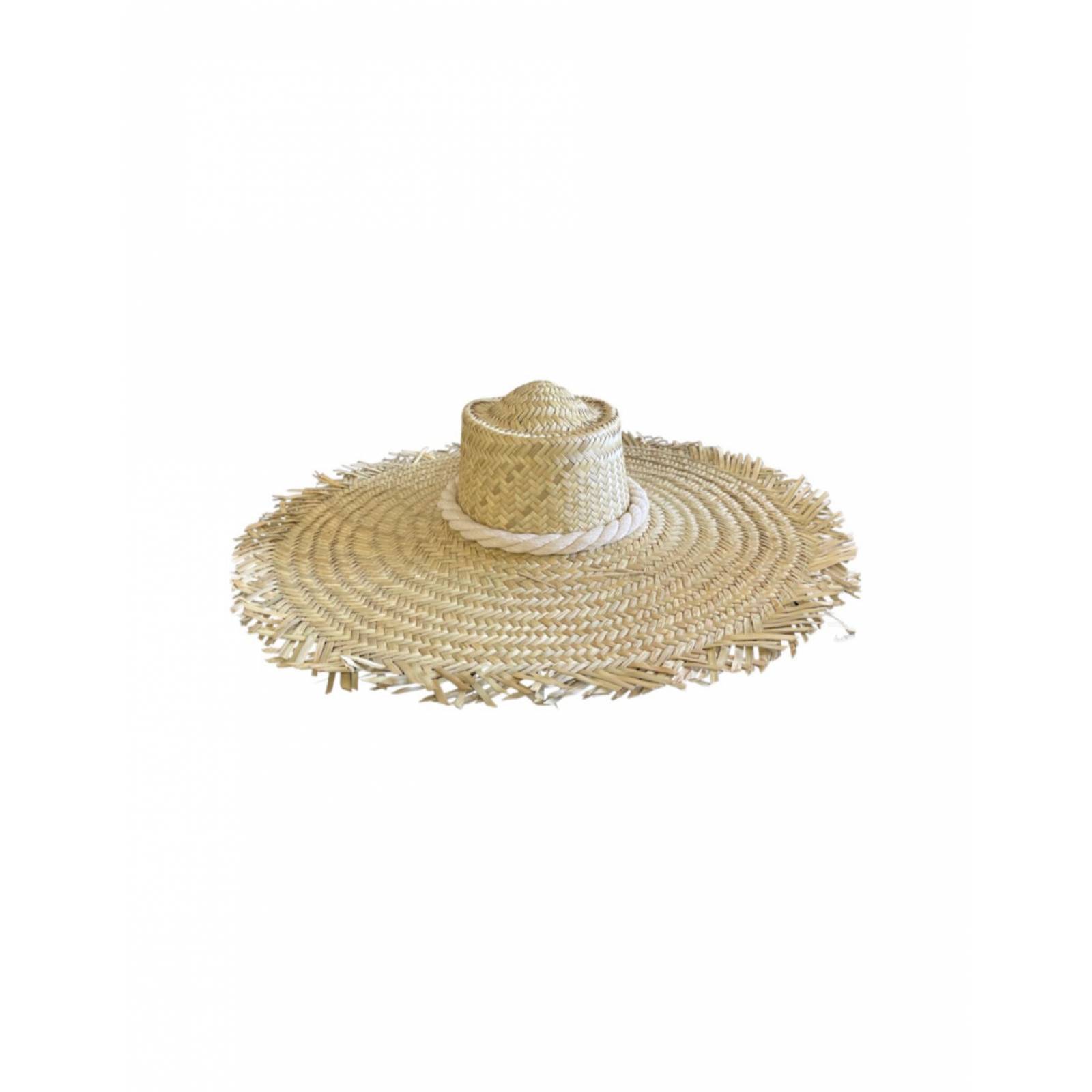Sombrero Artesanal de palmilla y cordón 100% hecho a mano