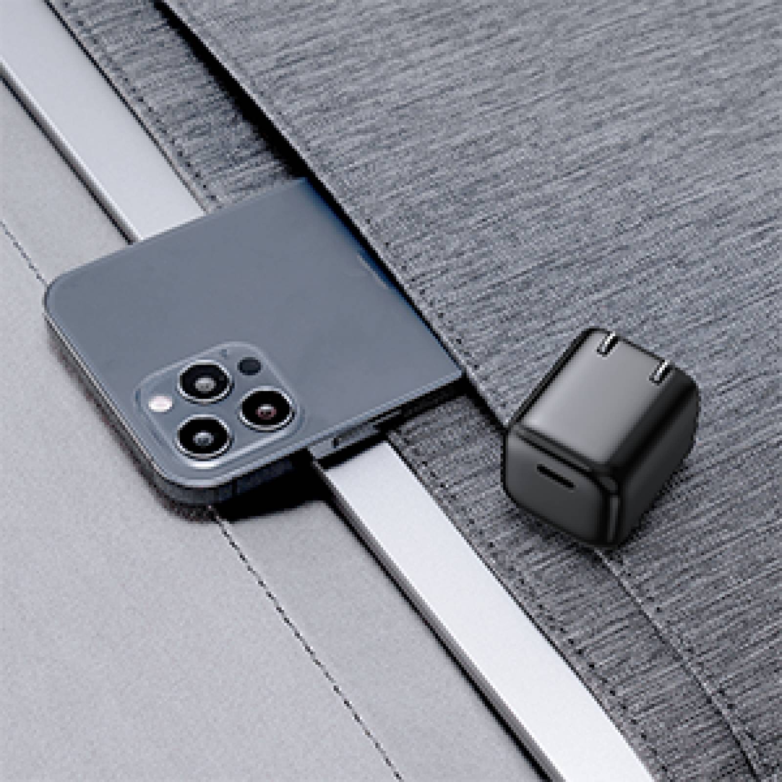 Cargador Aukey Carga Rápida para iphone con cable 2 mts