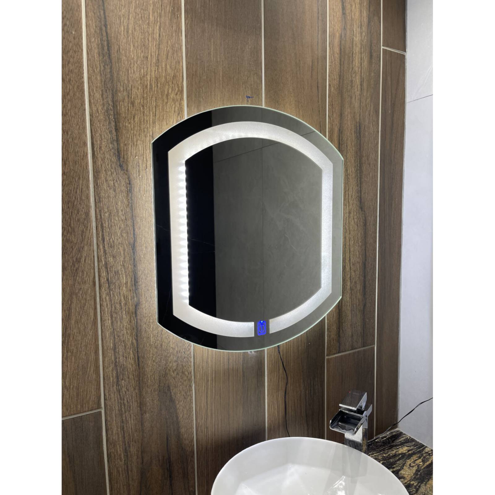 Espejo para baño ovalado con luz led encendido touch 60 x 52 cm ARD