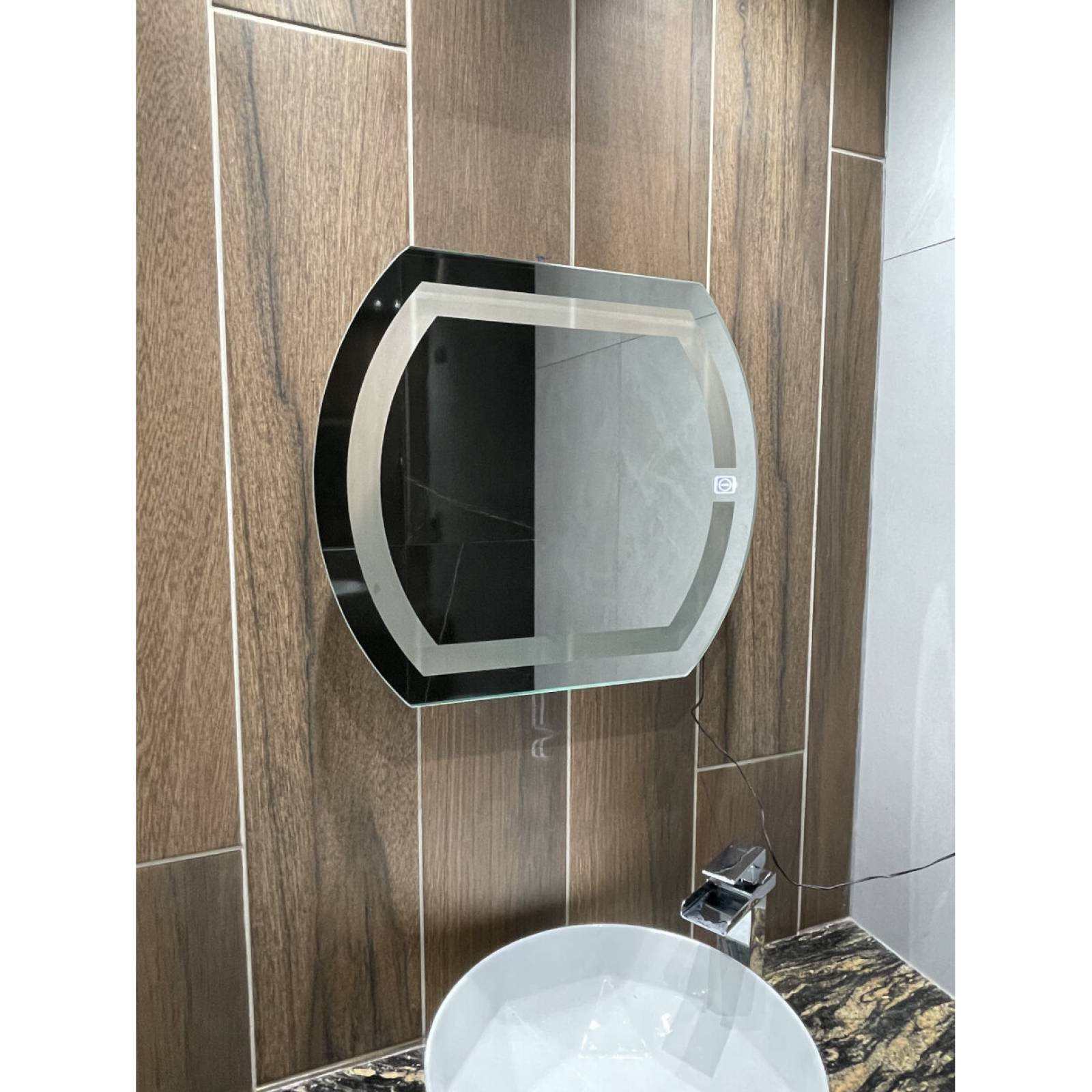 Espejo para baño ovalado con luz led encendido touch 60 x 52 cm ARD