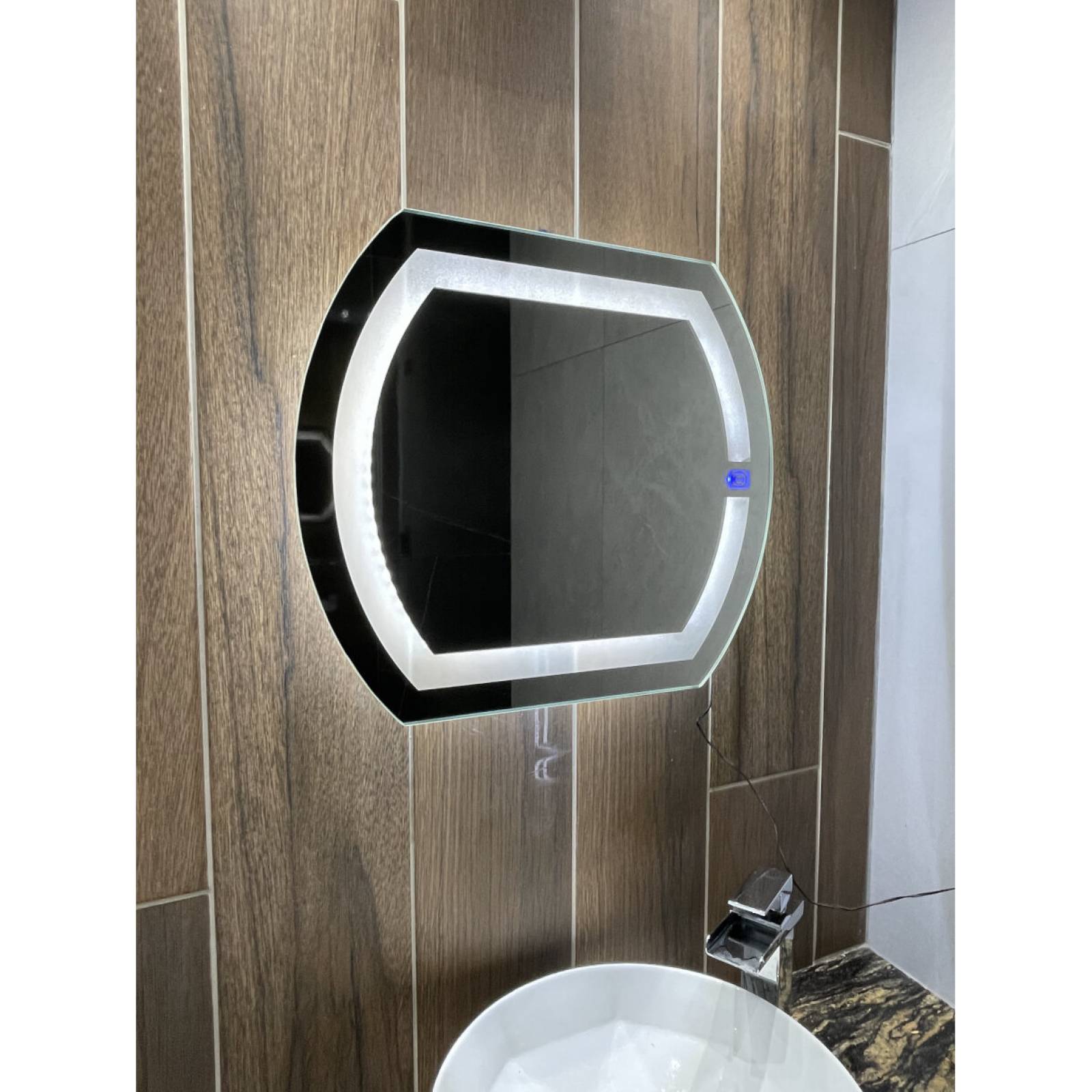Espejo para baño ovalado con luz led encendido touch 60 x 52 cm ARD
