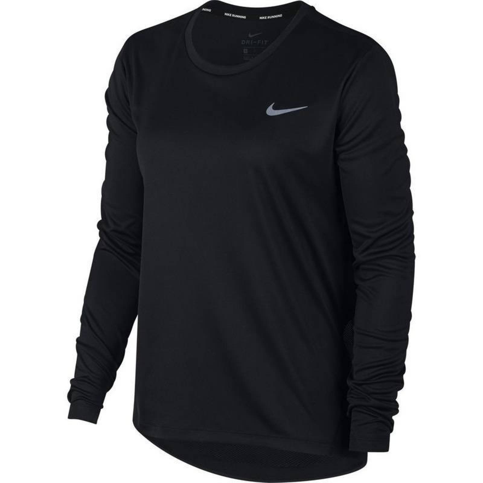 Playera Nike Manga Larga Miller Negro Para Mujer Aj8128-010 