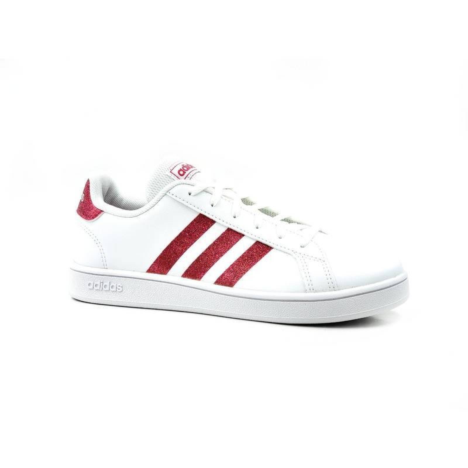 adidas Grand Courr K Eg5136 Blanco/rosa-mujer 
