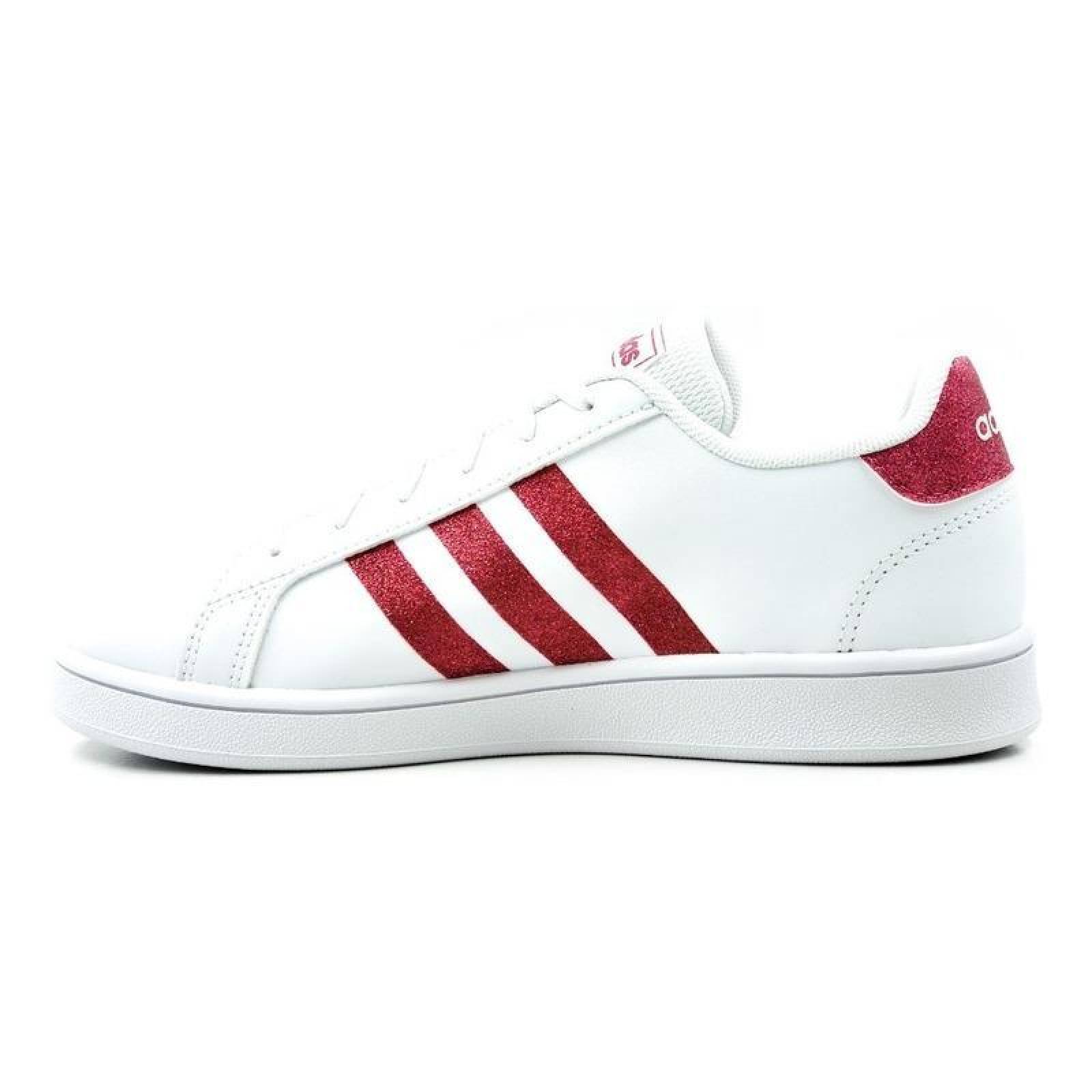 adidas Grand Courr K Eg5136 Blanco/rosa-mujer 