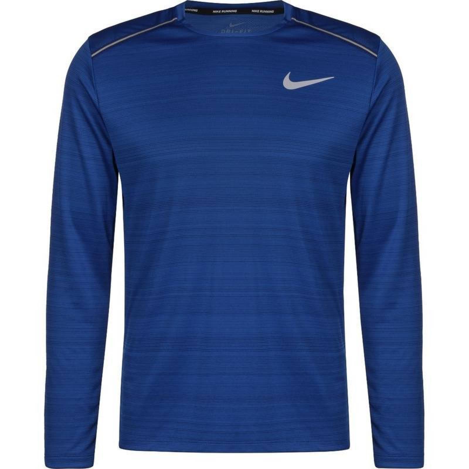 Playera Nike Dri Fit Miler Manga Larga Para Hombre Aj7568-43 