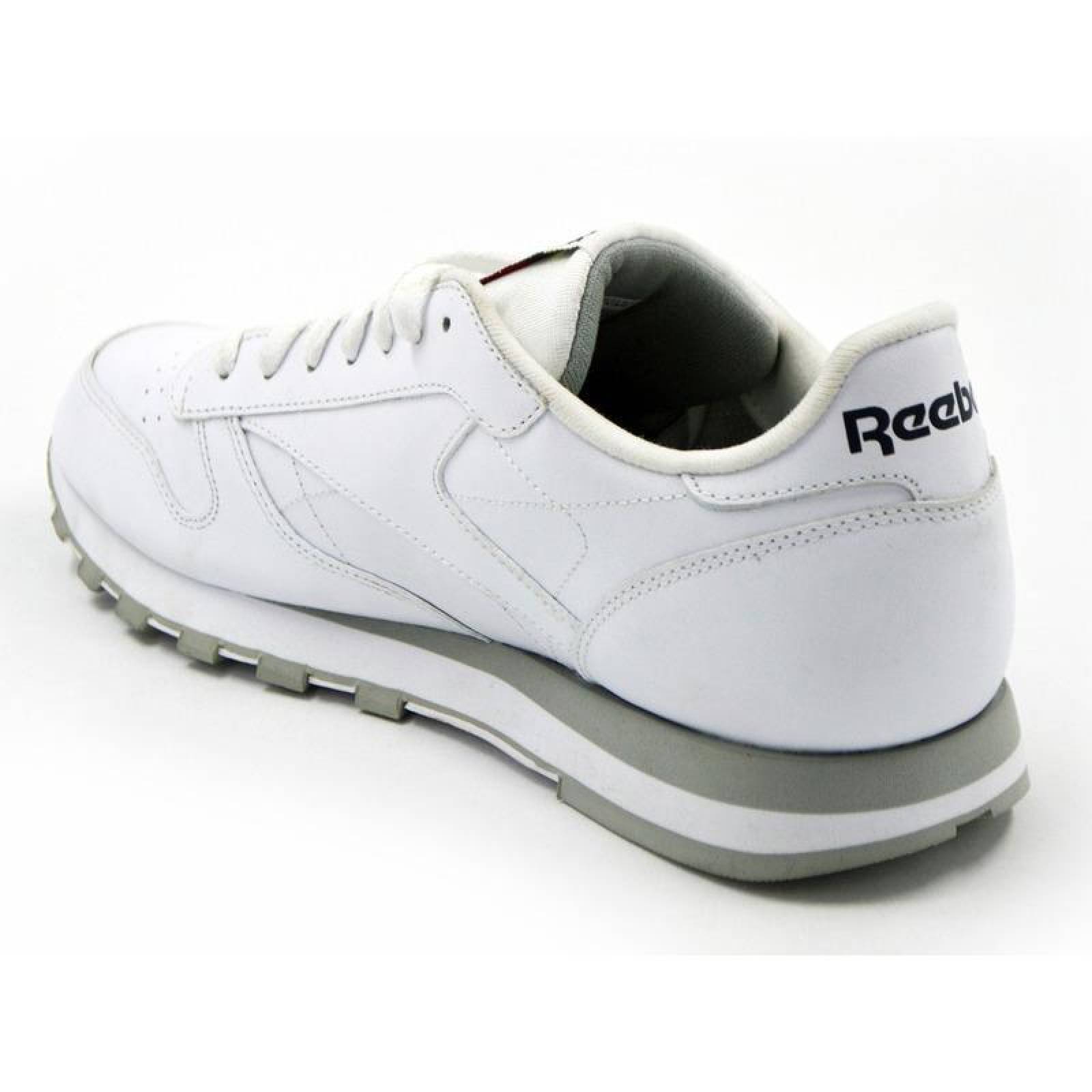 Reebok Classic Leather Blanco-gris Hombre 2214 