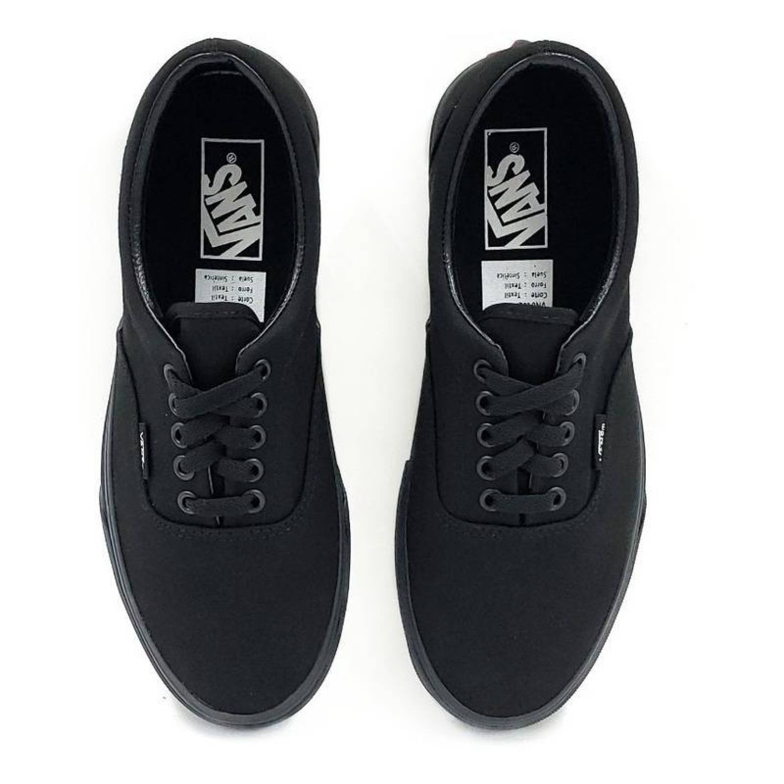 Tenis Vans Era Vn000qfkbka Negro/negro Tallas: 22 Al 29
