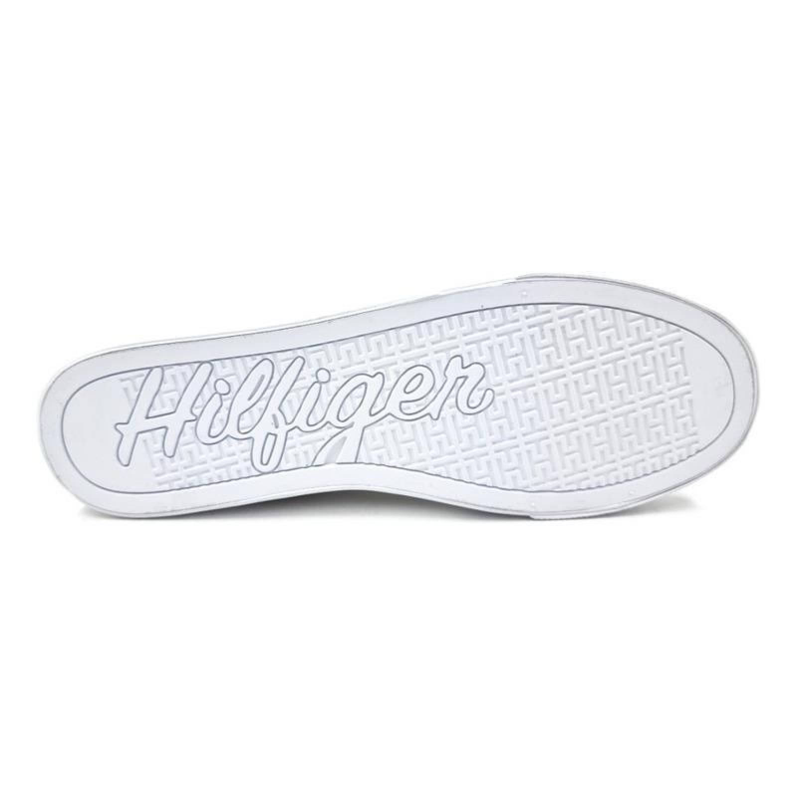 Tenis Tommy Hilfiger All Over Flag Fw0fw05812 Blanco-mujer