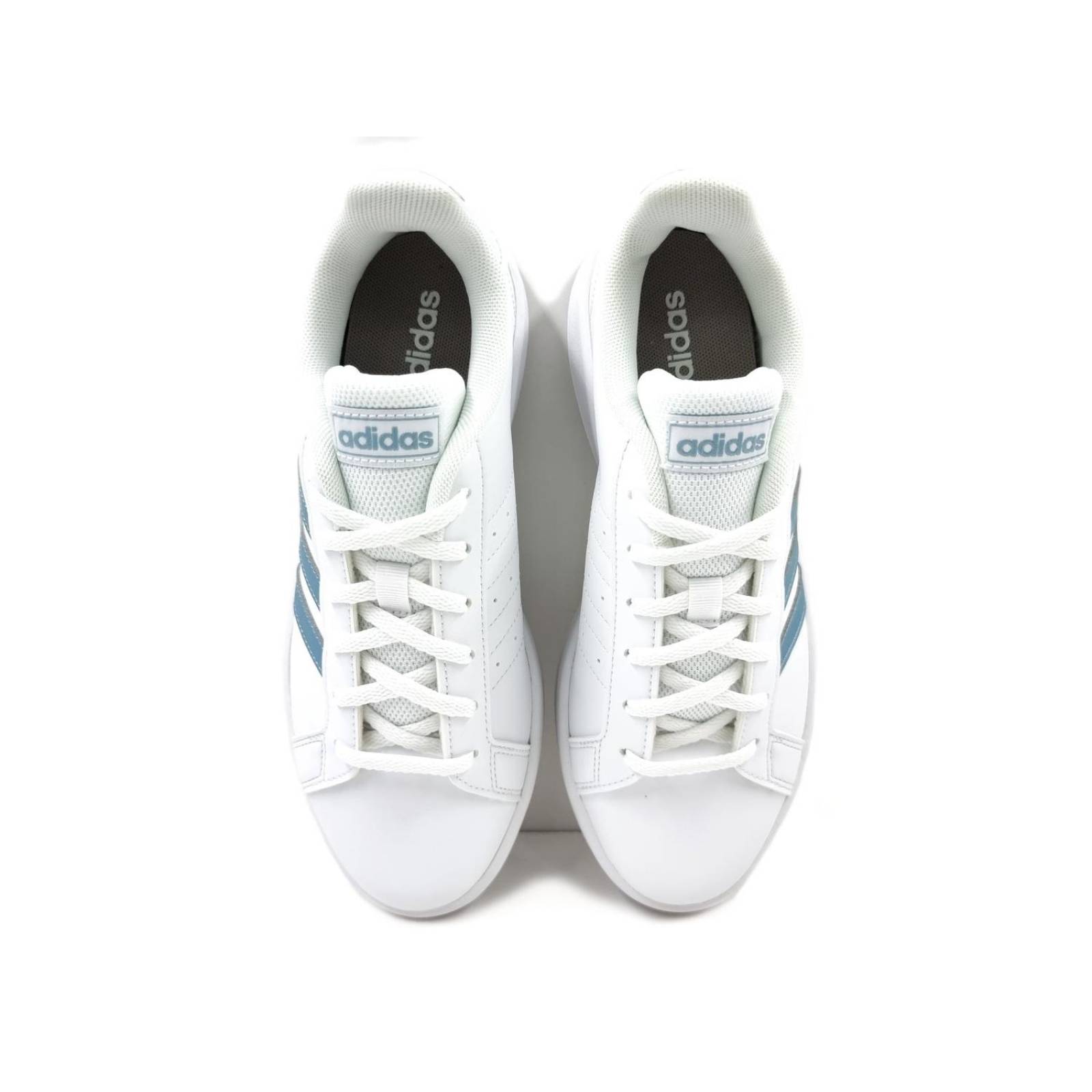 Tenis Adidas Grand Court Base GZ8164 Blanco/Azul-Juvenil 