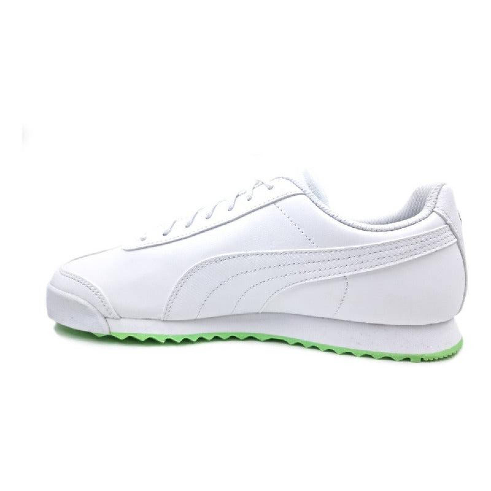 Tenis puma roma blancos con outlet verde