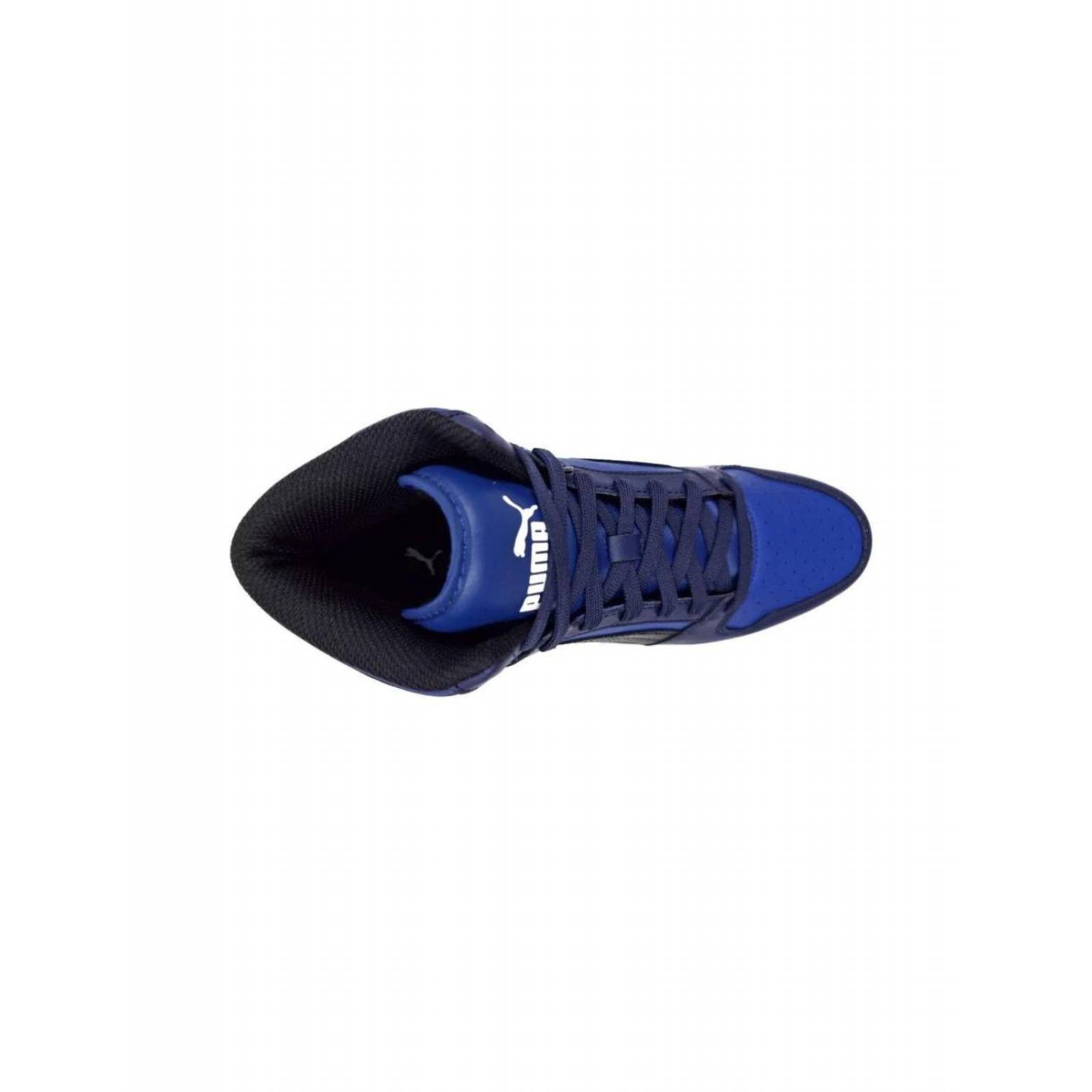 Tenis Puma 36957322 Negro Casual Azul Hombre Rebound Lay 