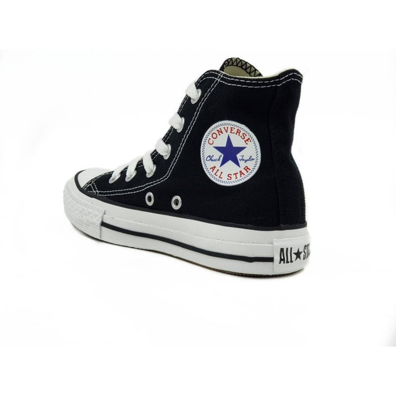 Converse Bota All Star Chuck Para Niños-negro Originales 