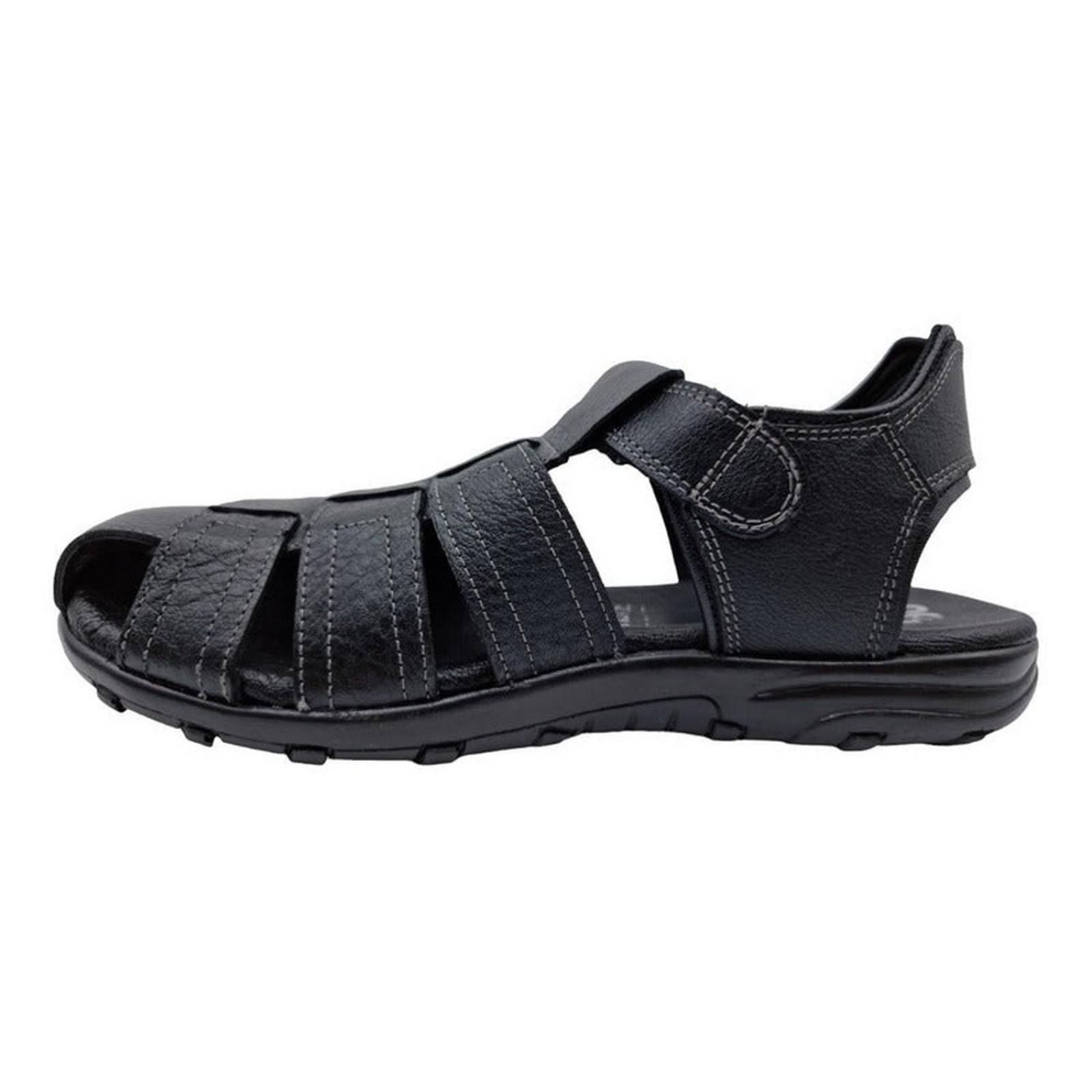 Sandalias Huarache Hombre Piel Negro 20 Hrs 406 25-30 Cm 